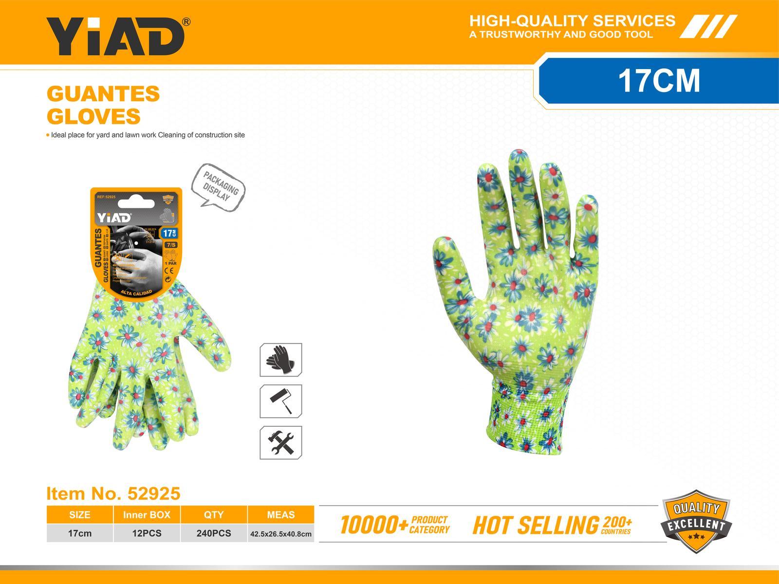 Guantes de jardinería, 7 pulgadas
