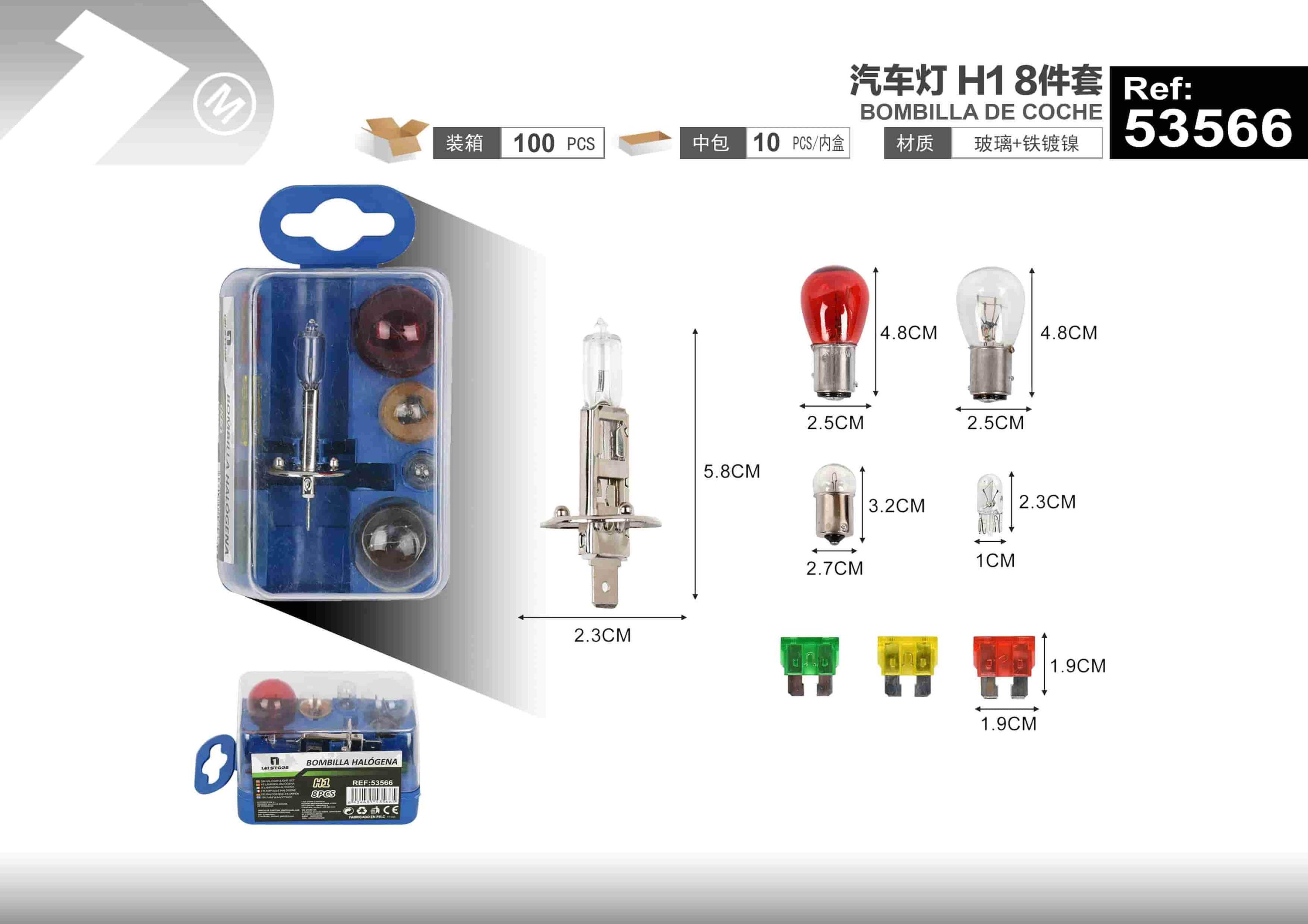 faros halógenos, modelo H1, 8 piezas