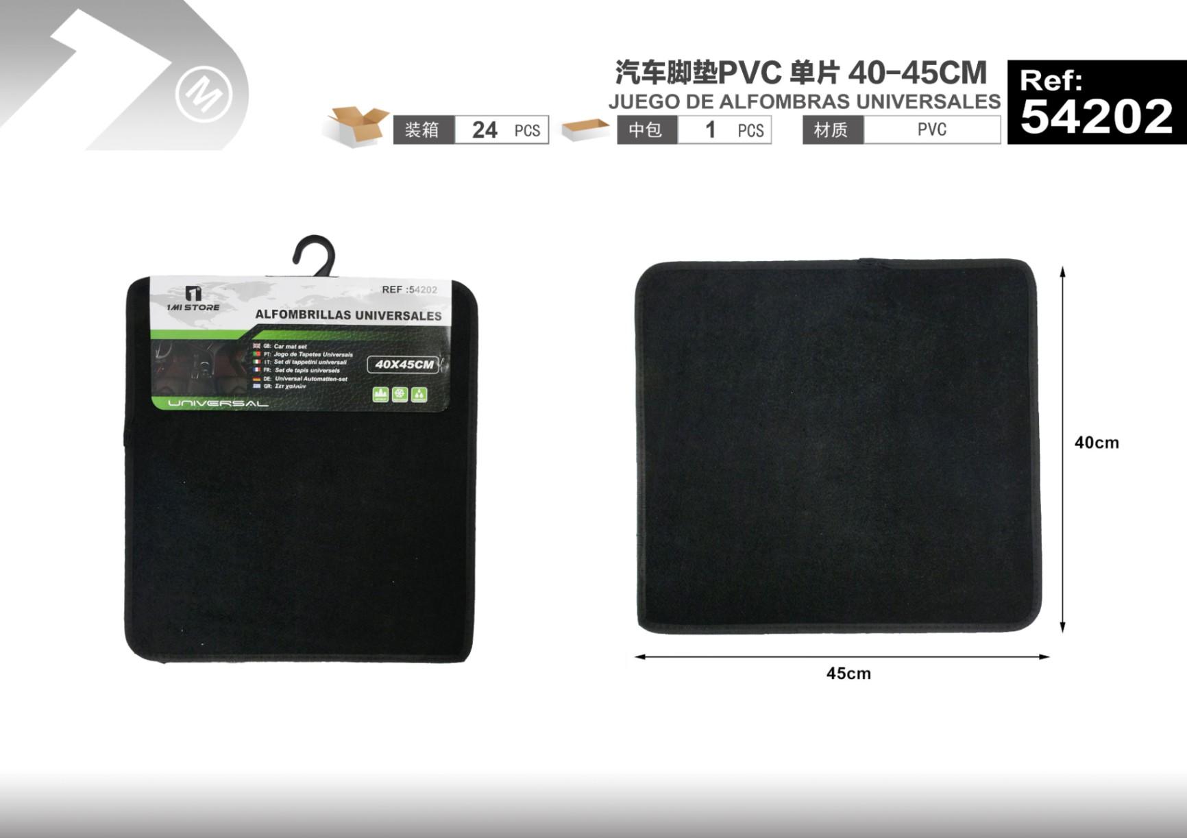 Alfombrillas de coche, 45 cm, color negro