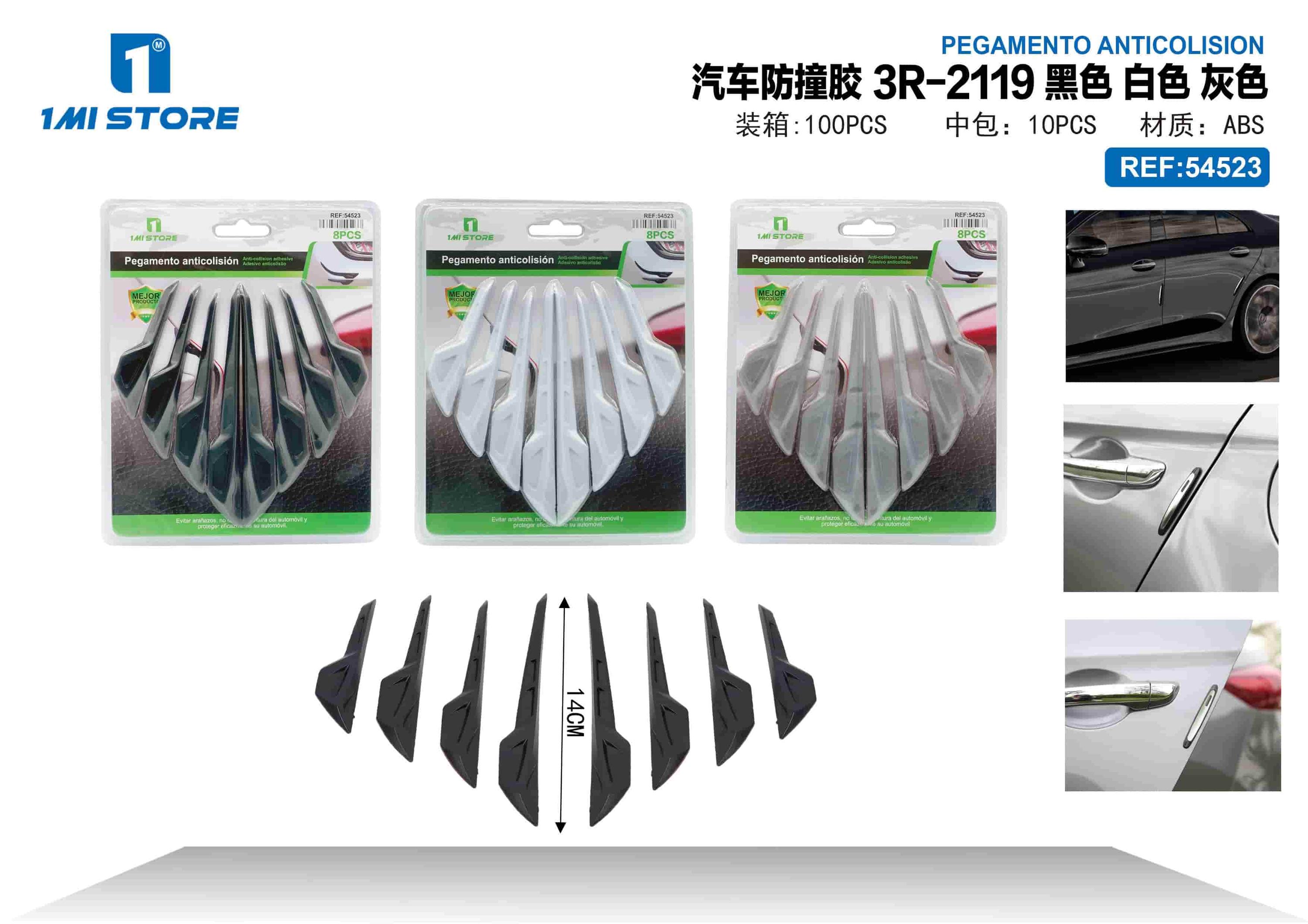 Accesorios de protección, modelo 3R-2119, colores negro, blanco y gris