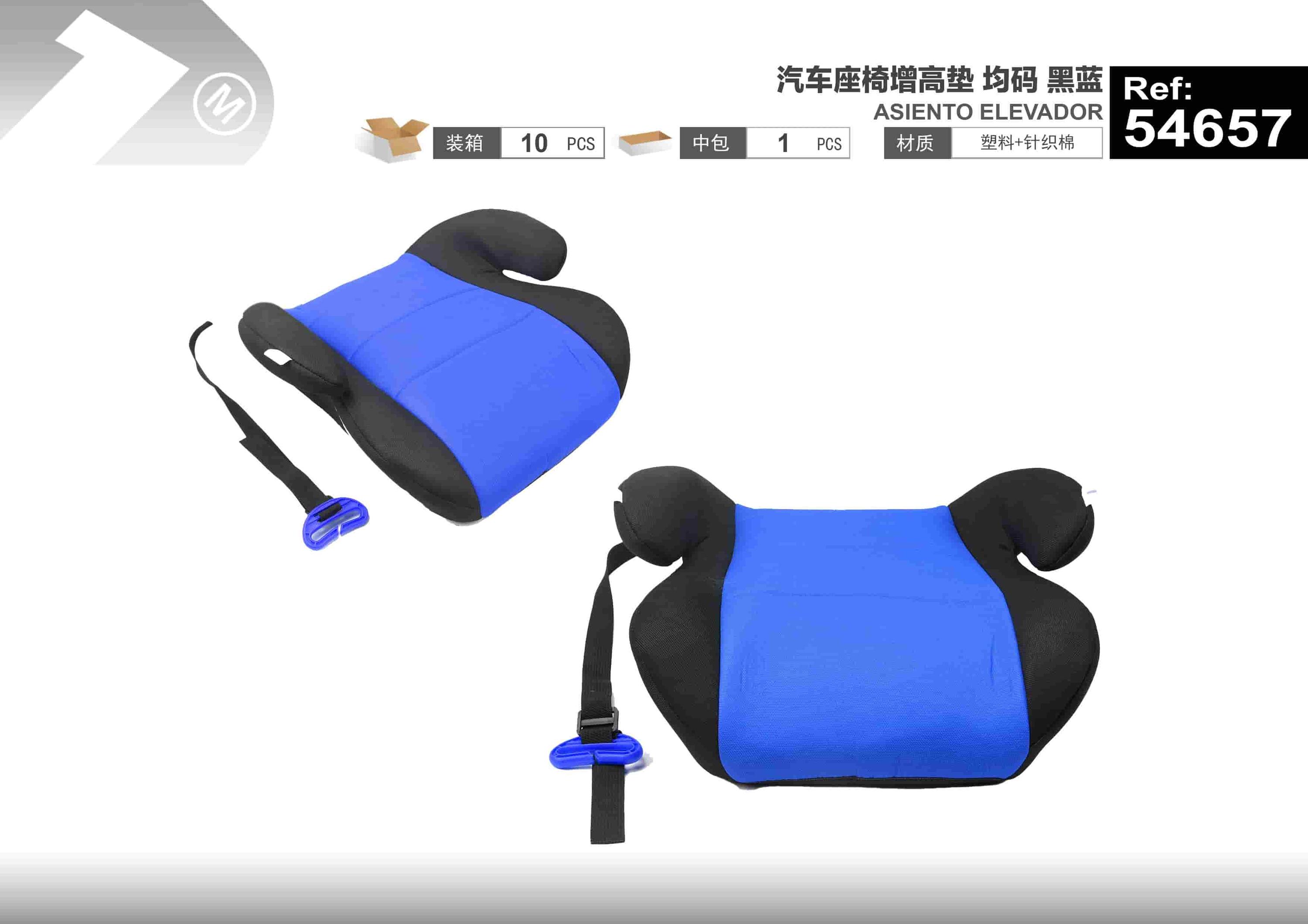 Asientos para niños, colores azul y negro