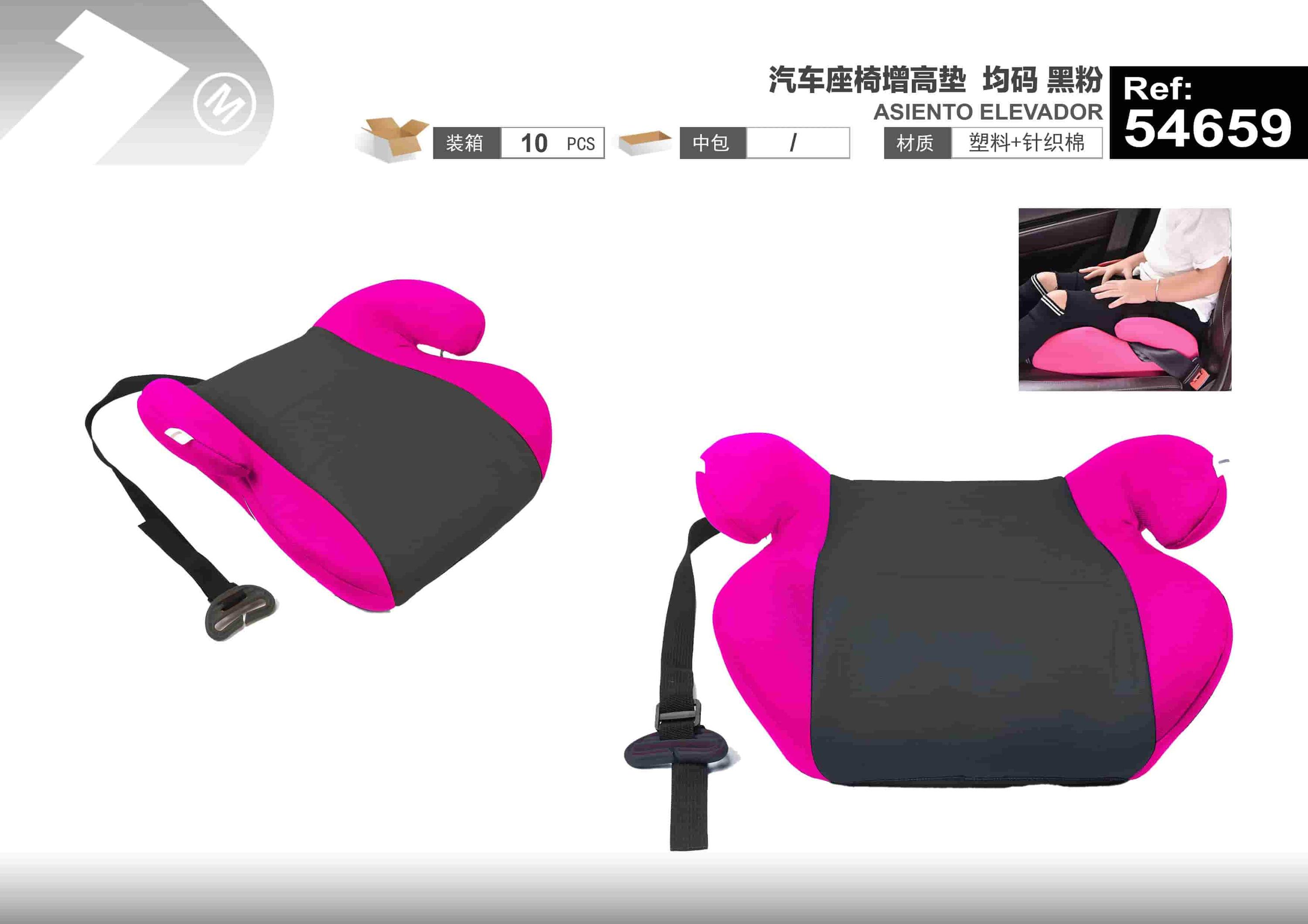 Asientos para niños, colores negro y rosado