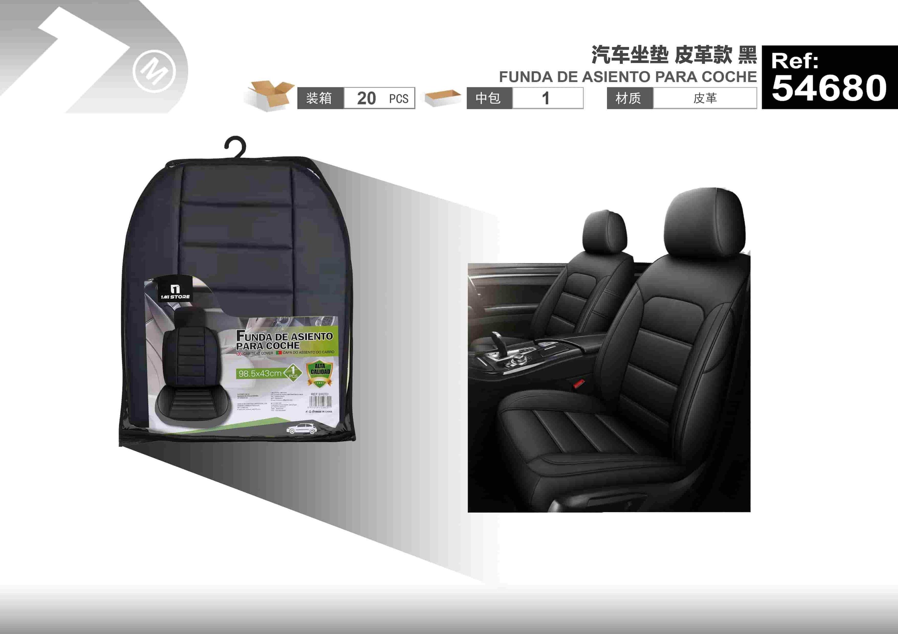 Fundas de asiento, color negro, modelo 54680