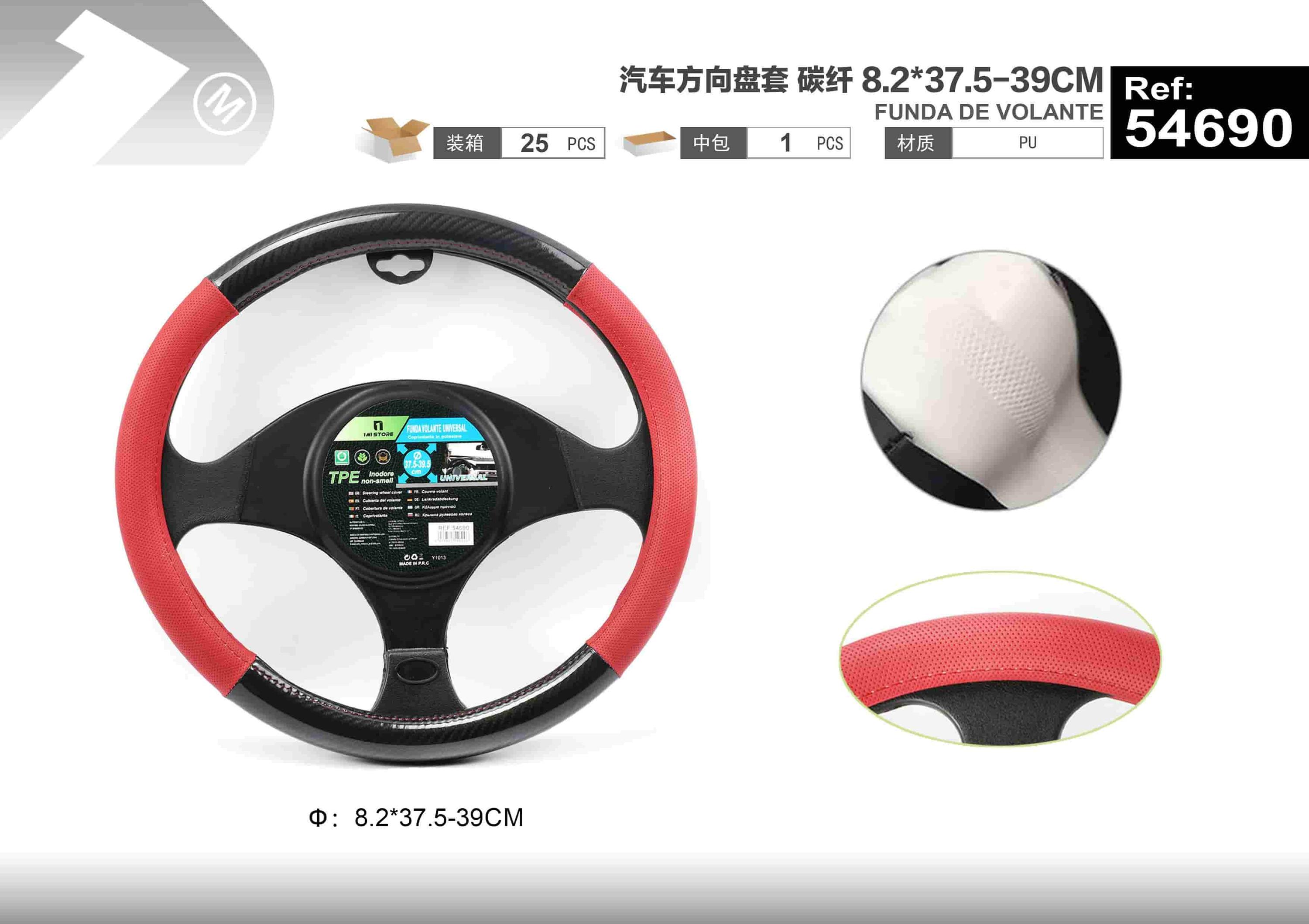 Cubierta del volante, colores rojo y negro, modelo 54690