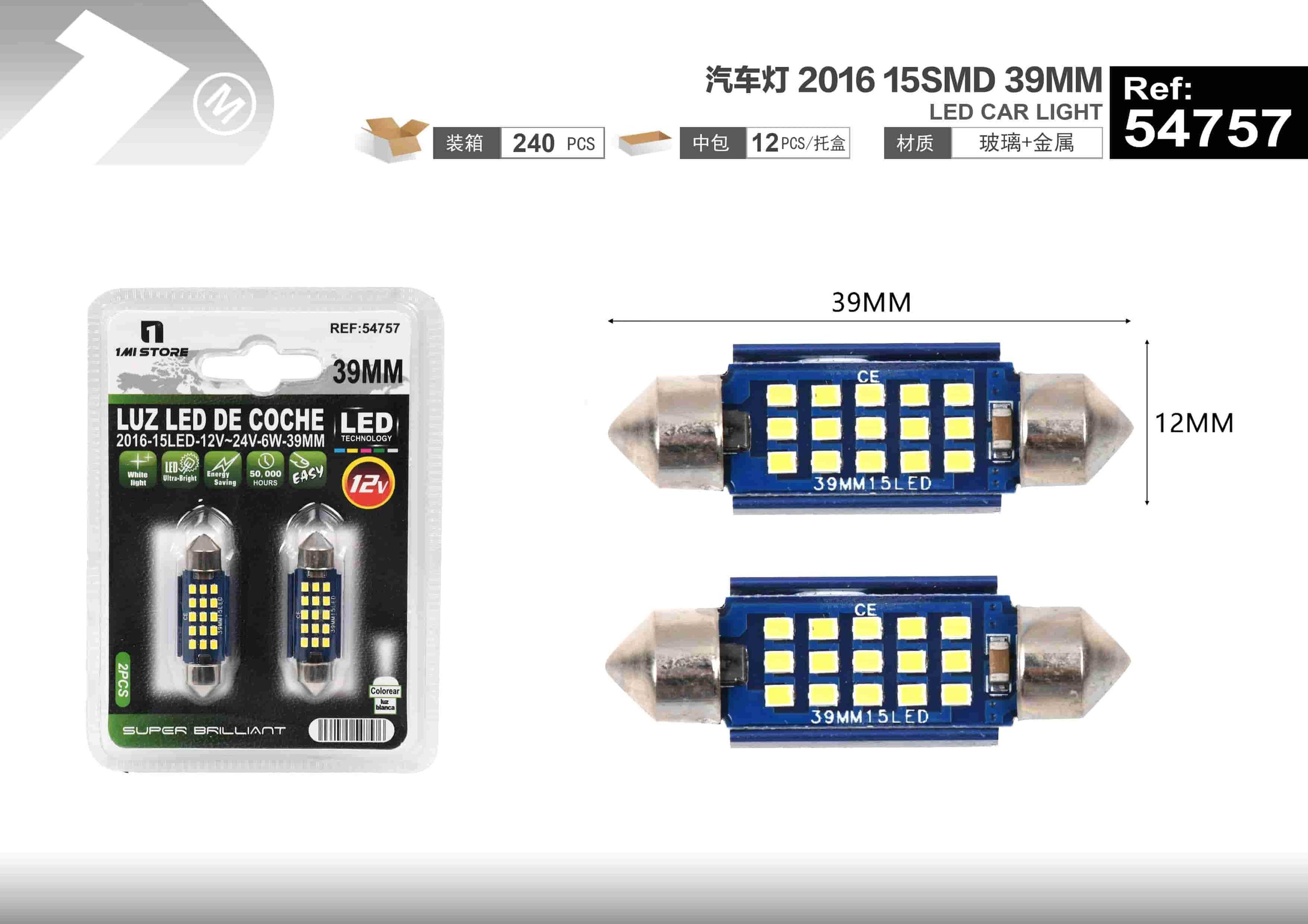 luces LED, 39 mm