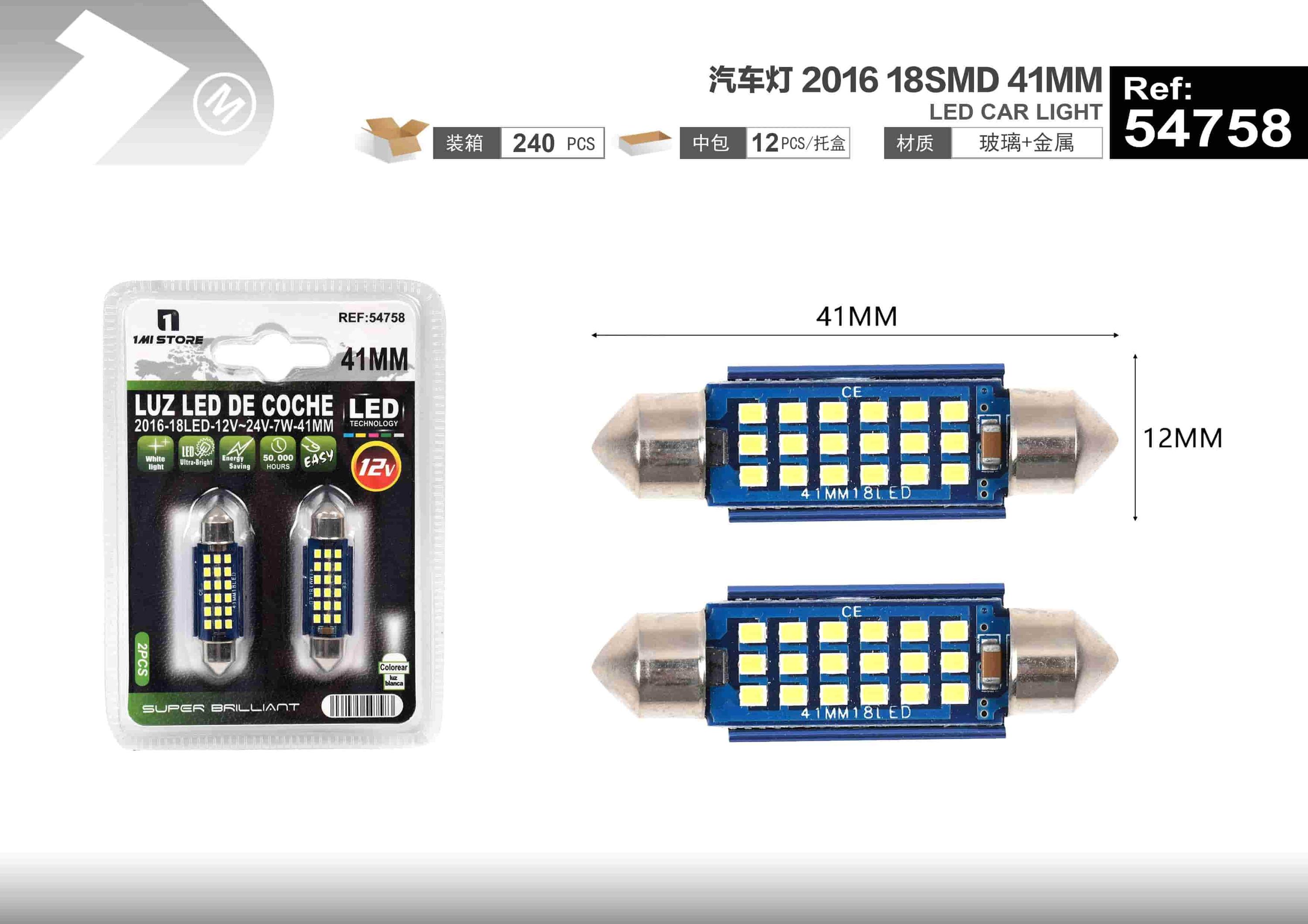 luces LED, 41 mm