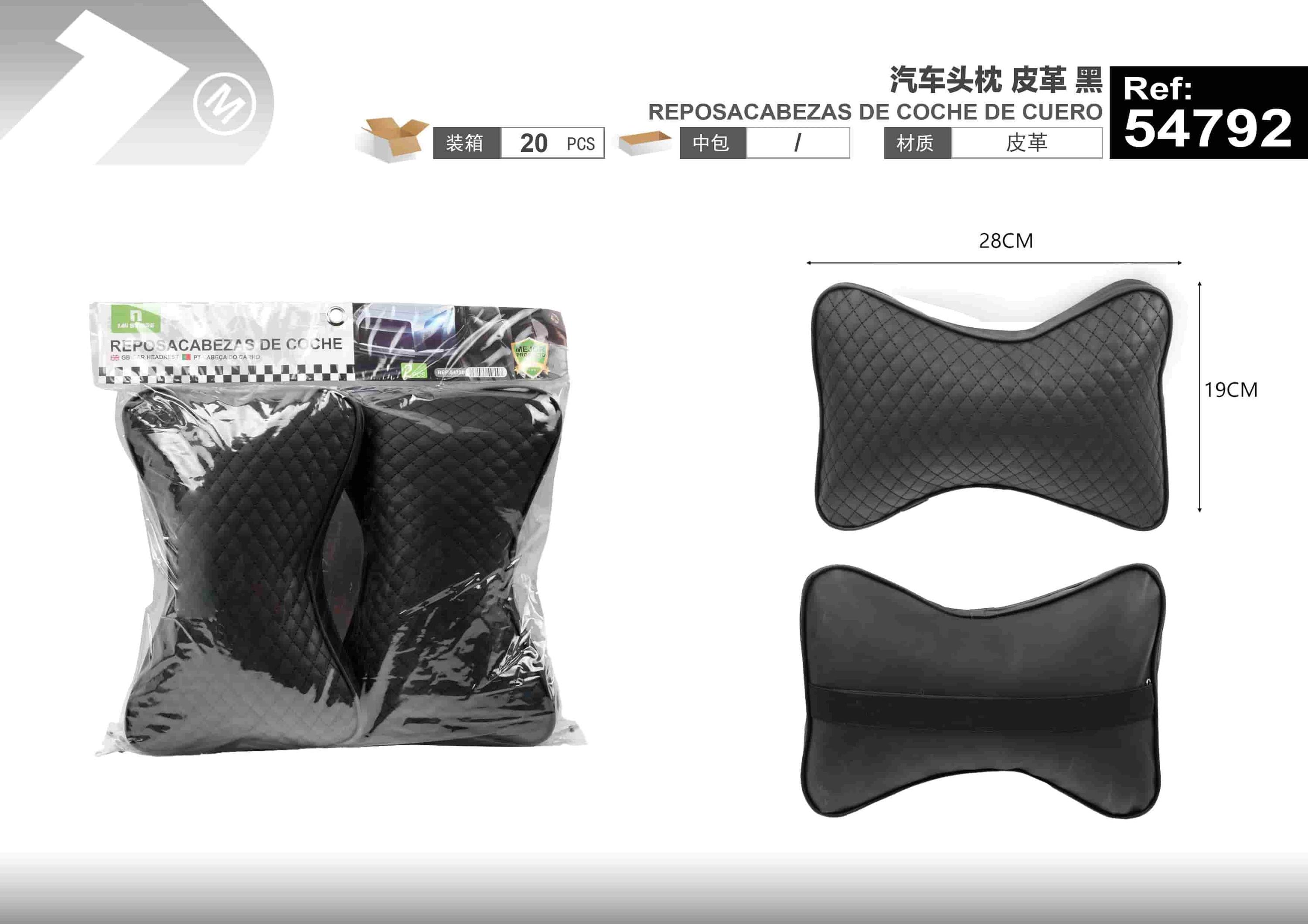 Almohada para el cuello y soporte lumbar para el coche., color negro, modelo 54792