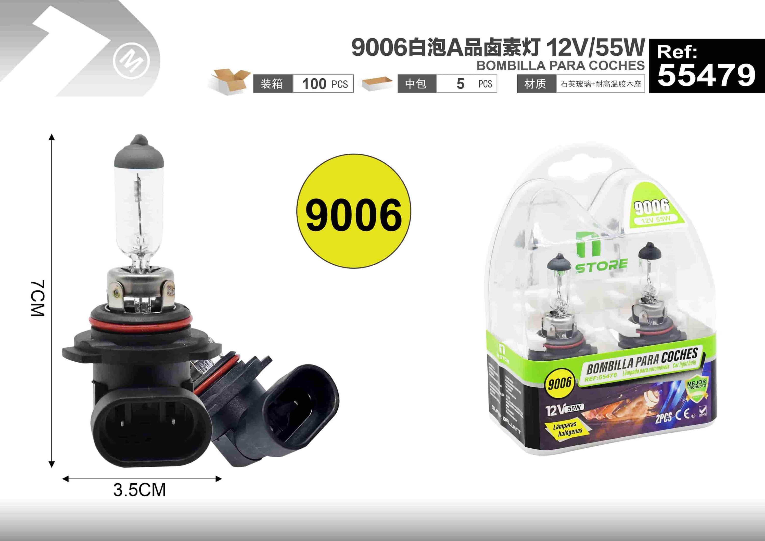 Lámparas halógenas, 12 V, 55 W, color blanco