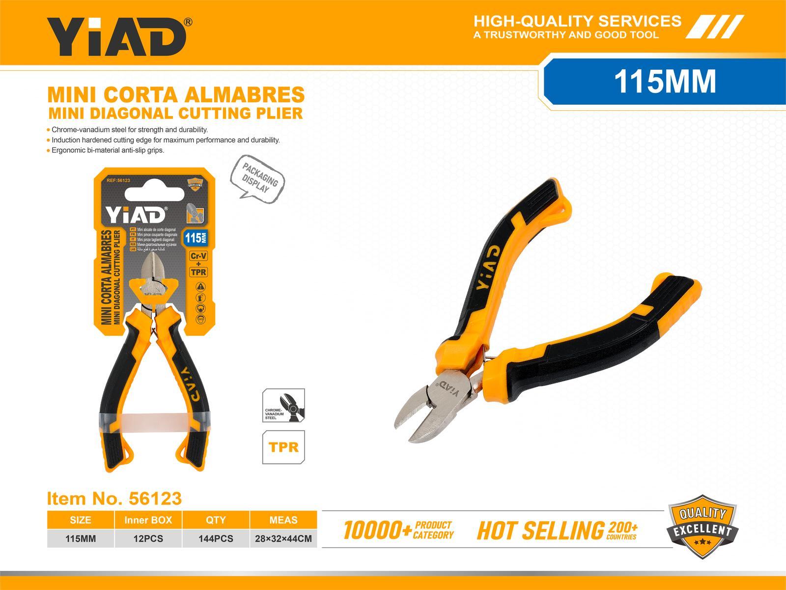 Serie de alicates, 4,5 pulgadas, 115 mm, color bicolor, ref. 56123