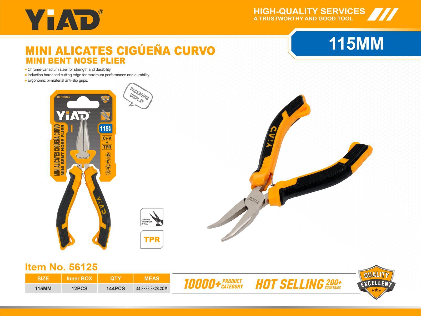 Serie de alicates, 4,5 pulgadas, 115 mm, color bicolor, ref. 56125