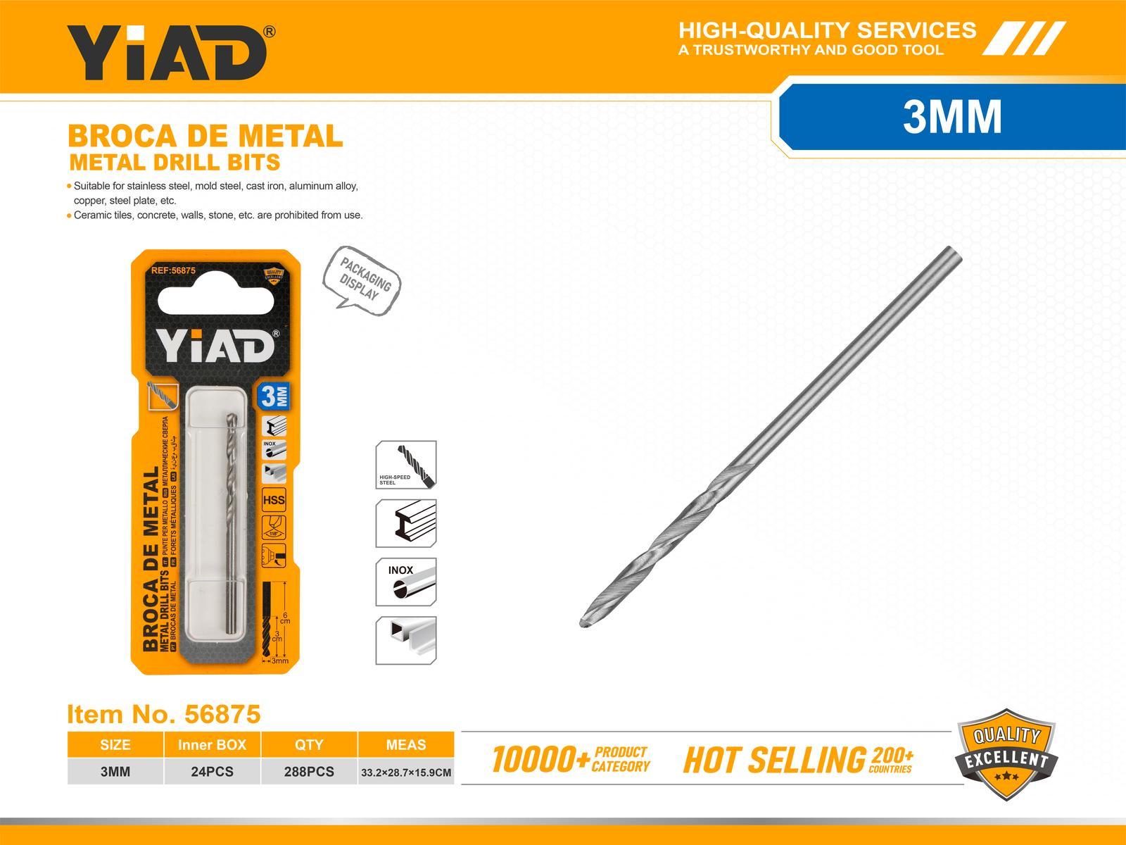 Serie de brocas, 3 mm, ref. 56875