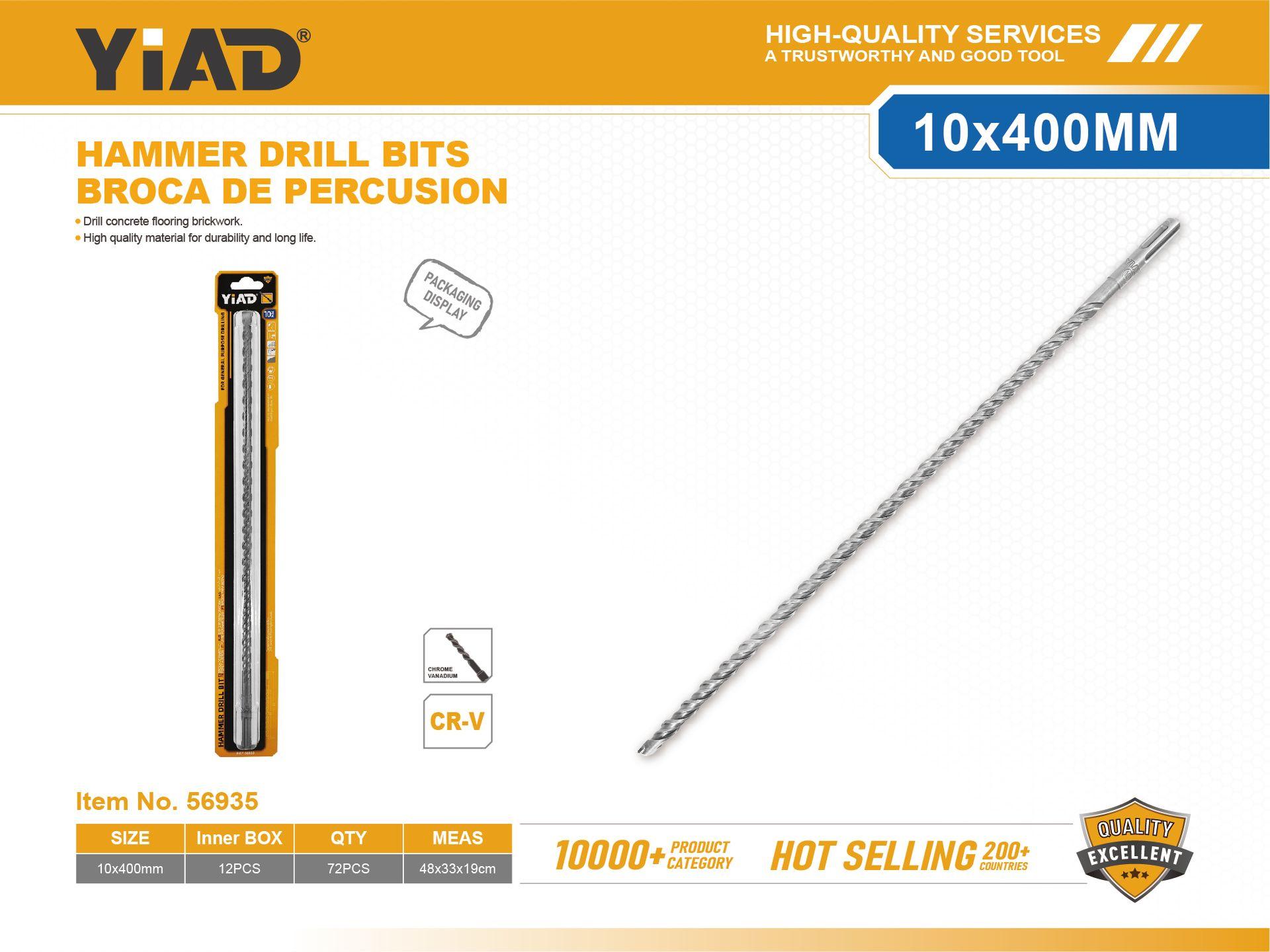 Serie de brocas, 10 × 400