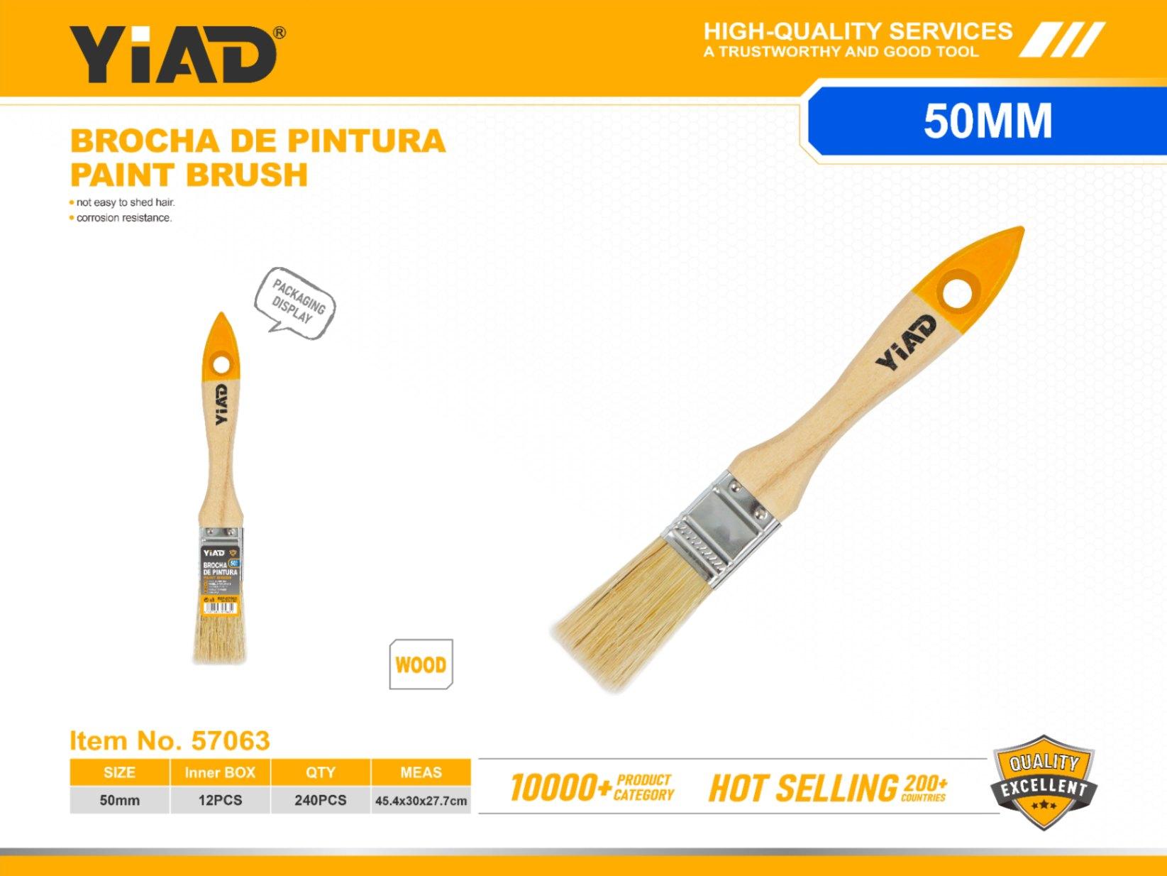 Brochas para pintura, 2 pulgadas, ref. 57063
