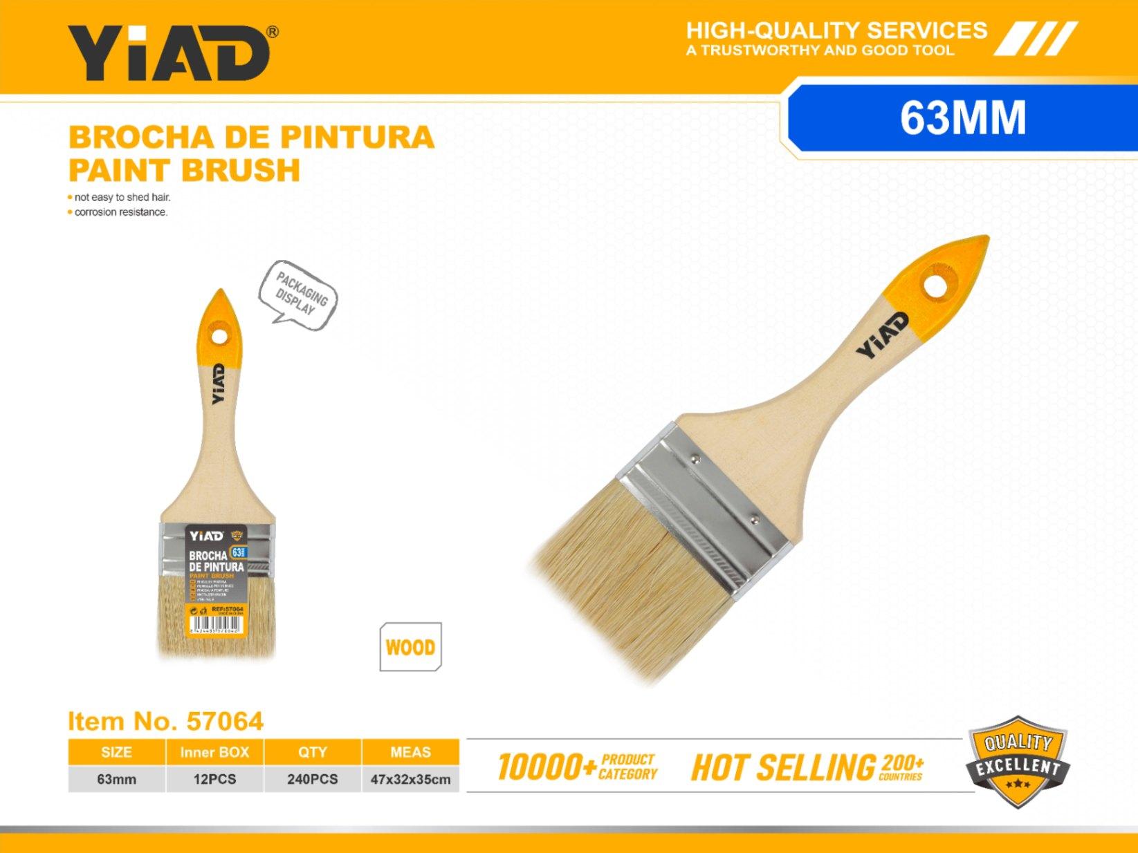 Brochas para pintura, 2,5 pulgadas, ref. 57064