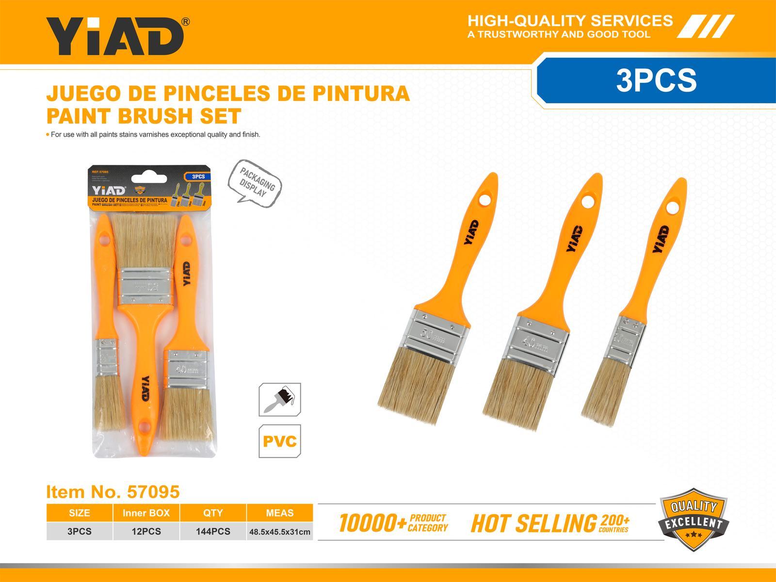 Brochas para pintura, 20 mm, 40 mm, 50 mm, 3 piezas