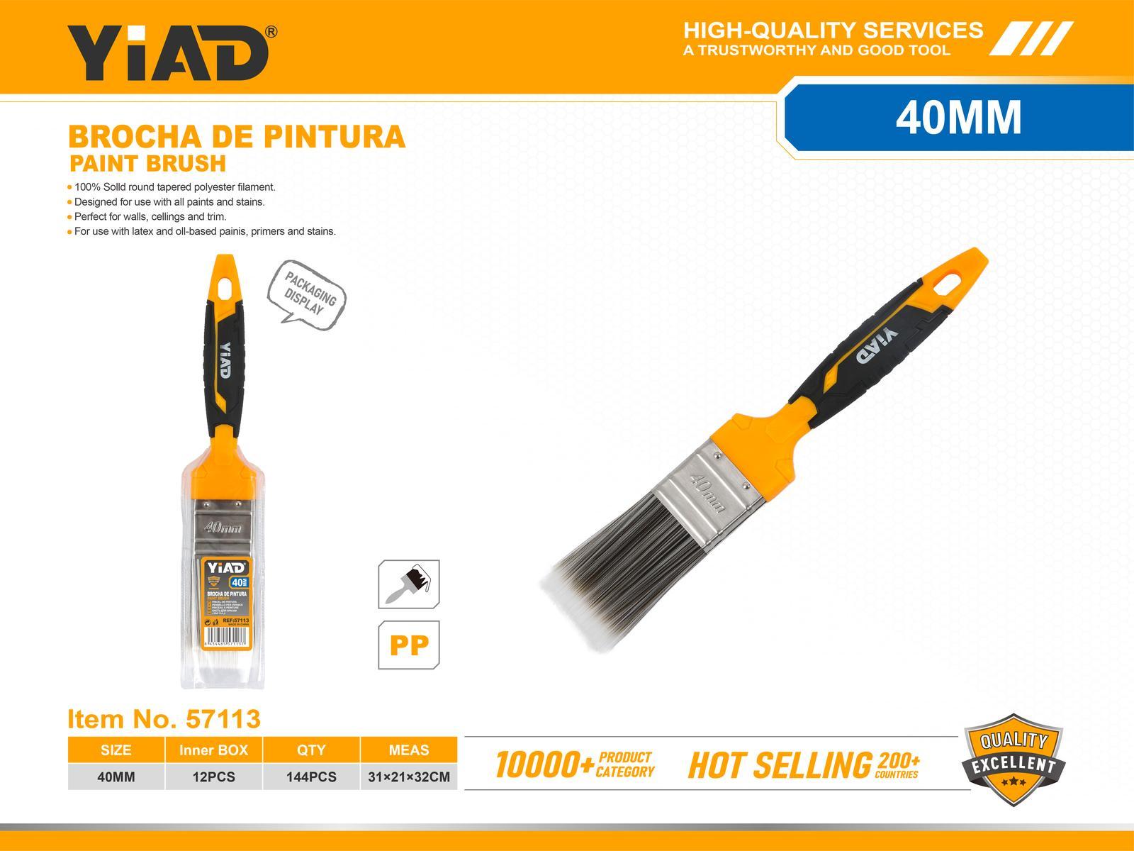 Brochas para pintura, 40 mm, color bicolor, ref. 57113