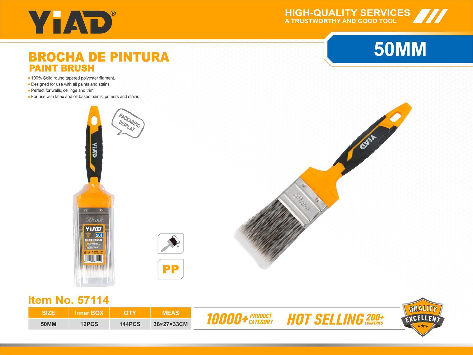 Brochas para pintura, 50 mm, color bicolor, ref. 57114