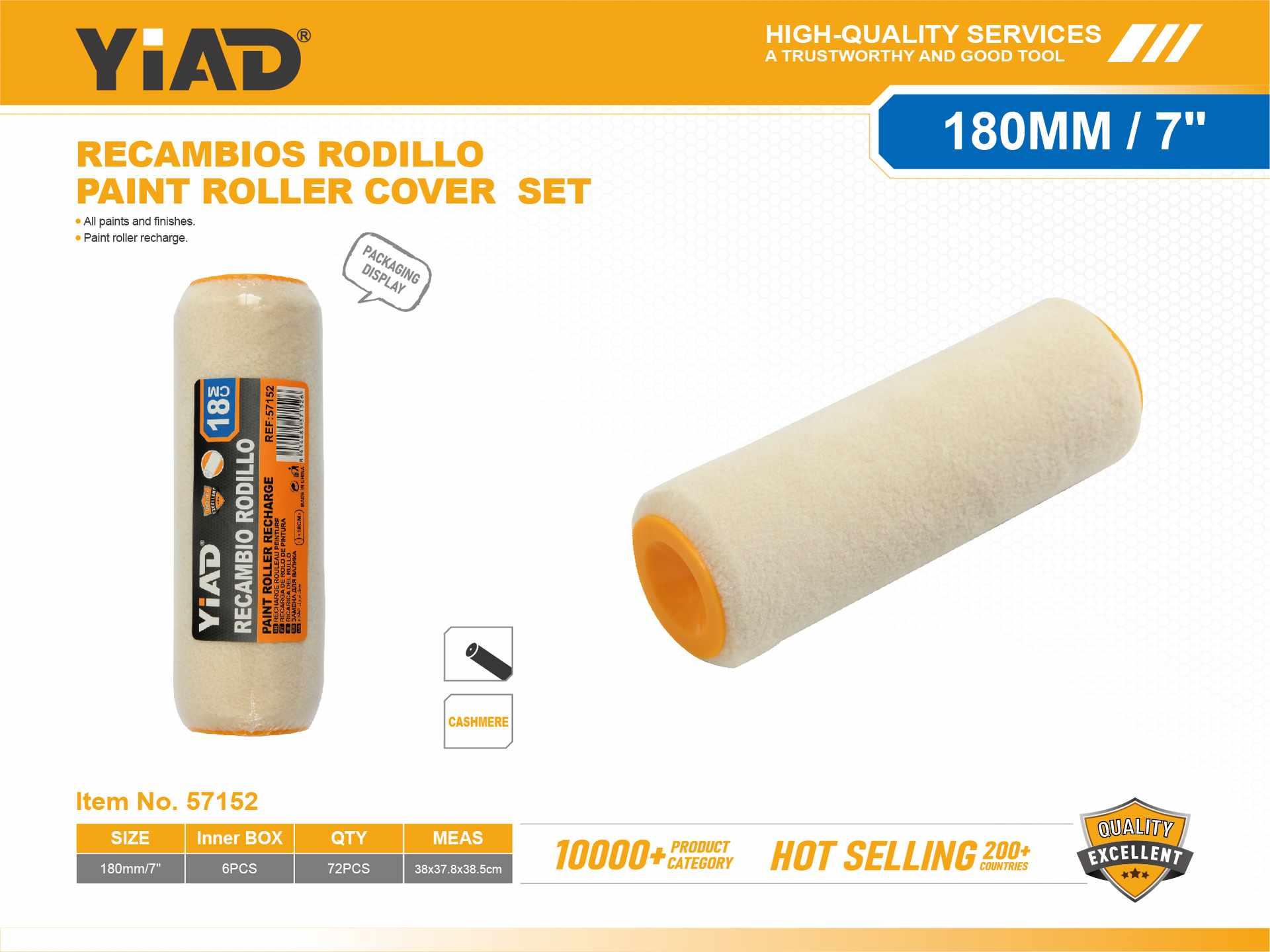 Rodillos para pintura, 7 pulgadas, 50 mm, ref. 57152
