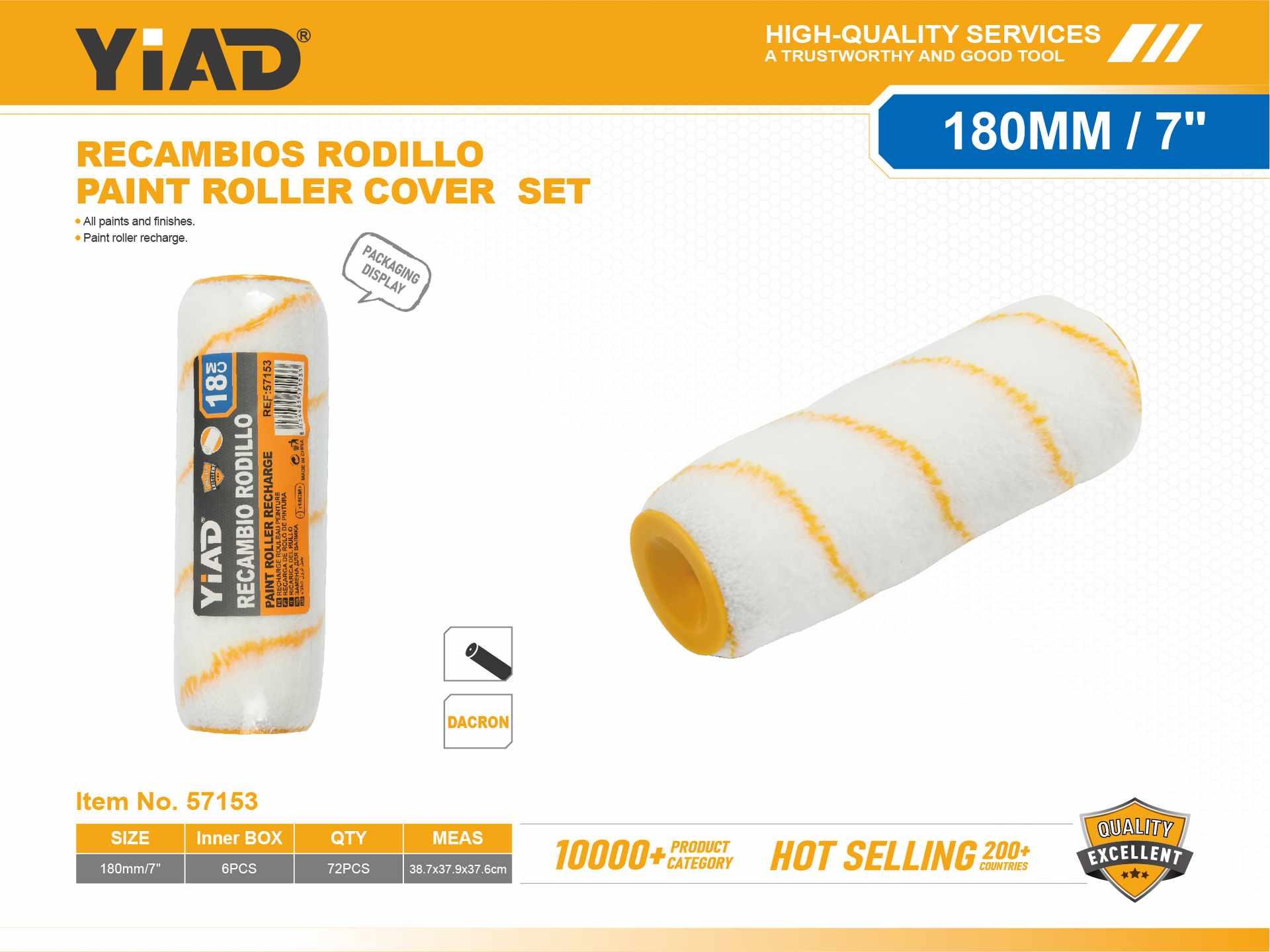 Rodillos para pintura, 7 pulgadas, 50 mm, ref. 57153