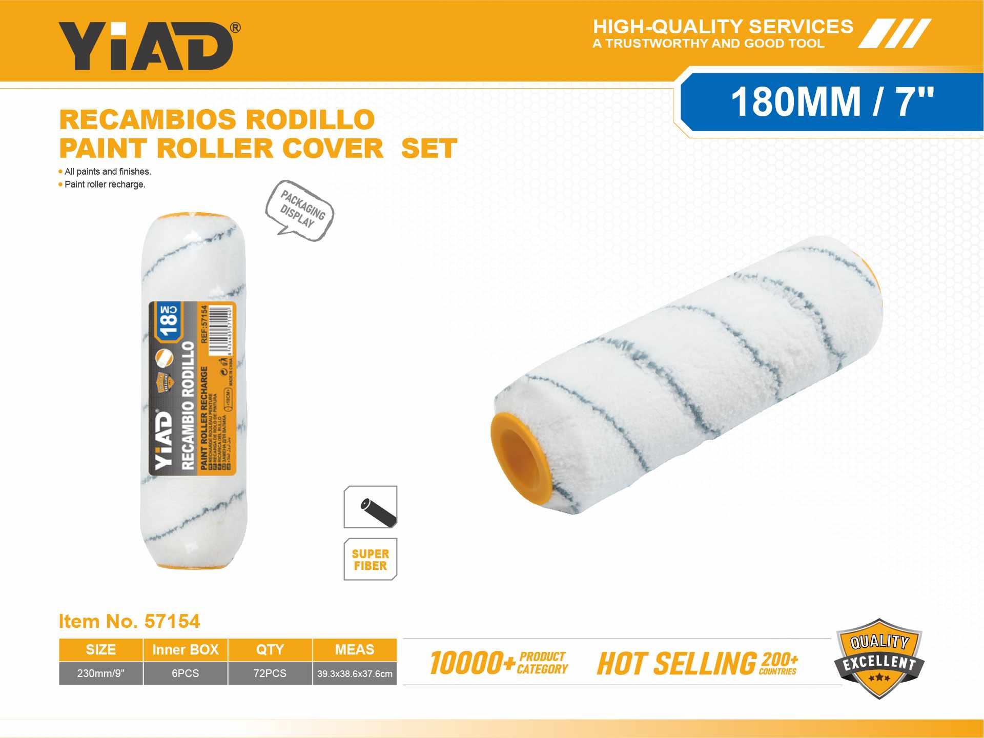 Rodillos para pintura, 7 pulgadas, 50 mm, ref. 57154