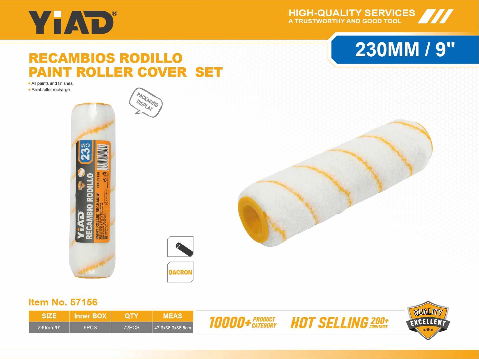 Rodillos para pintura, 9 pulgadas, 50 mm, ref. 57156