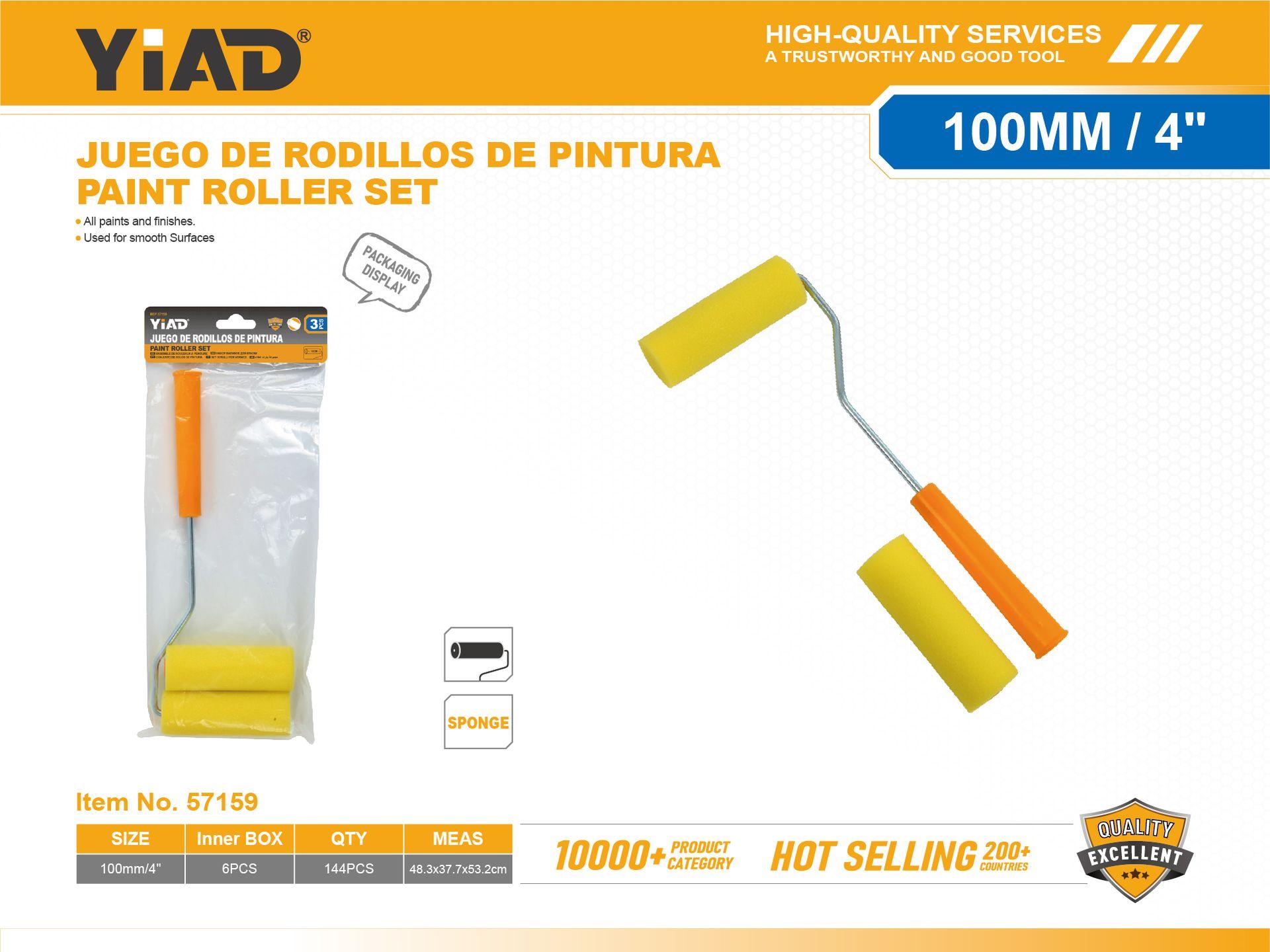 Rodillos para pintura, 4 pulgadas, 3 piezas, ref. 57159