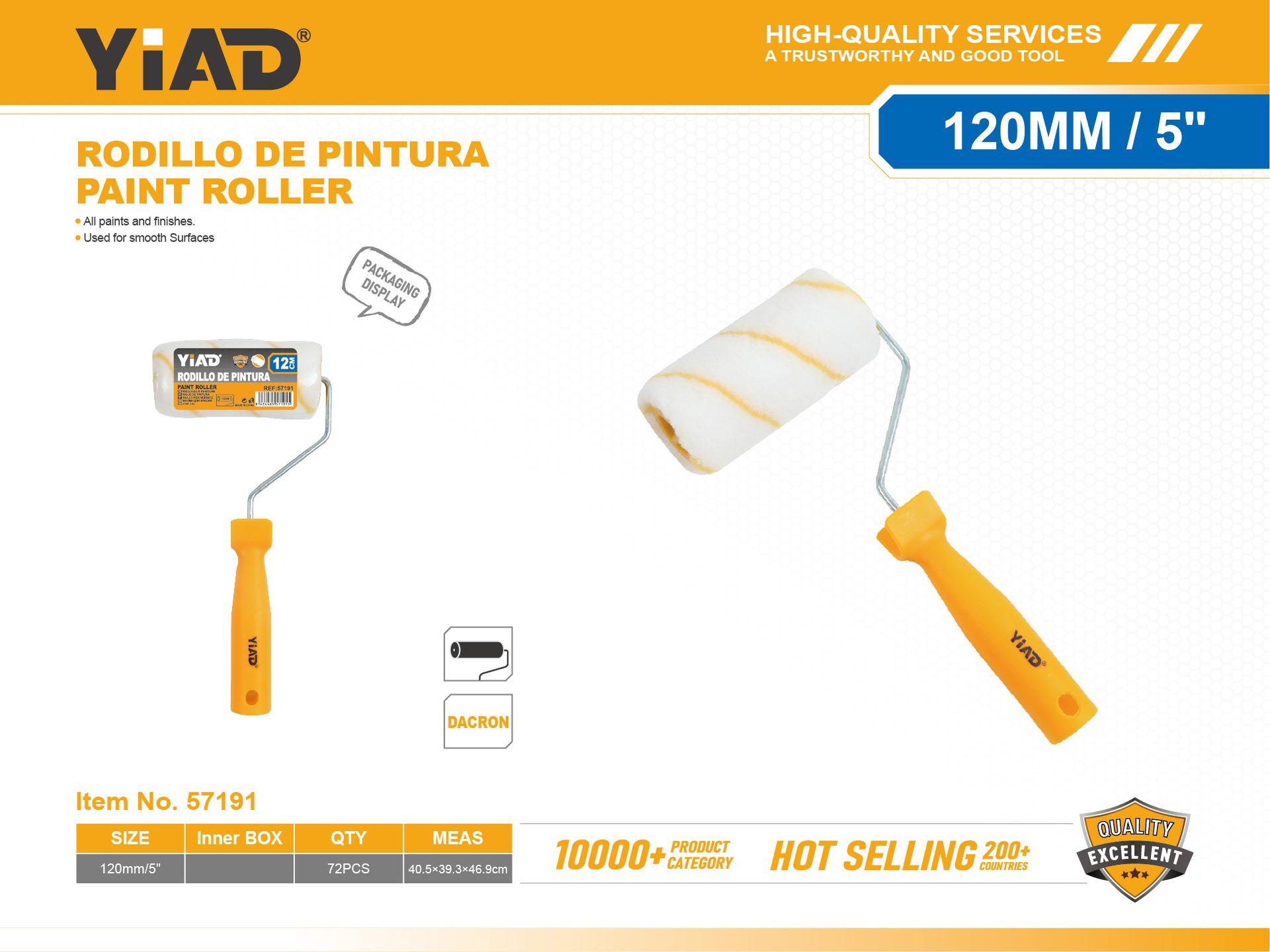 Rodillos para pintura, 5 pulgadas, colores amarillo y blanco