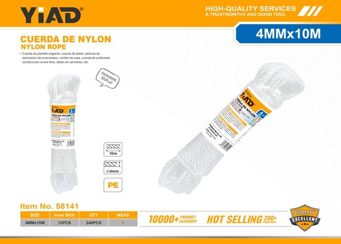 Cuerda de nailon, 4 mm, 10 m, ref. 58141