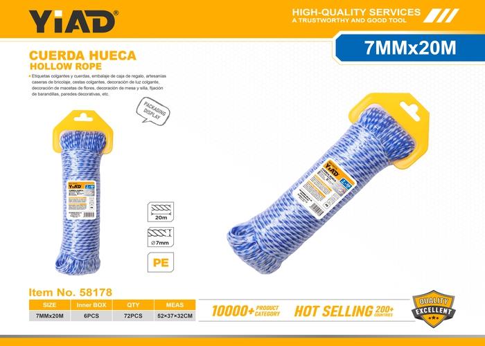 Cuerda de nailon, 7 mm, 20 m
