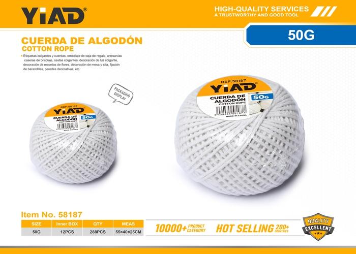 Cuerda de algodón, 50 g