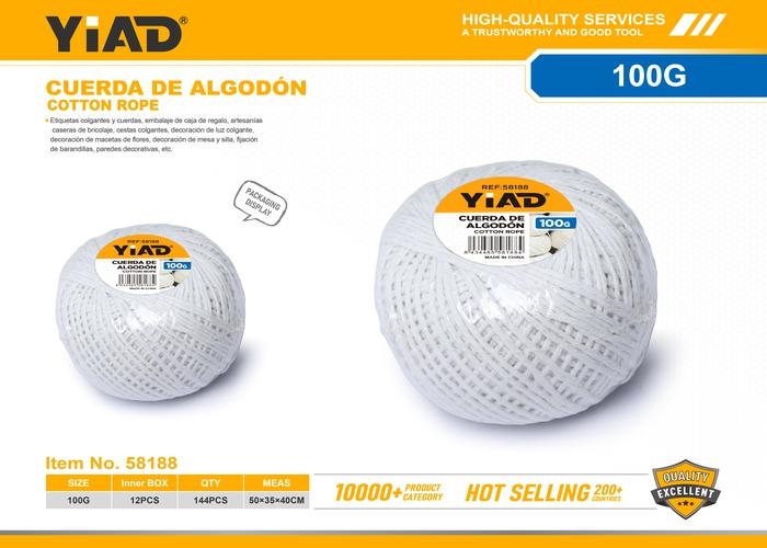 Cuerda de algodón, 100 g, ref. 58188