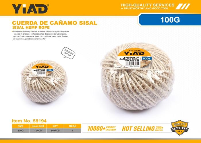Cuerda de cáñamo, 100 g