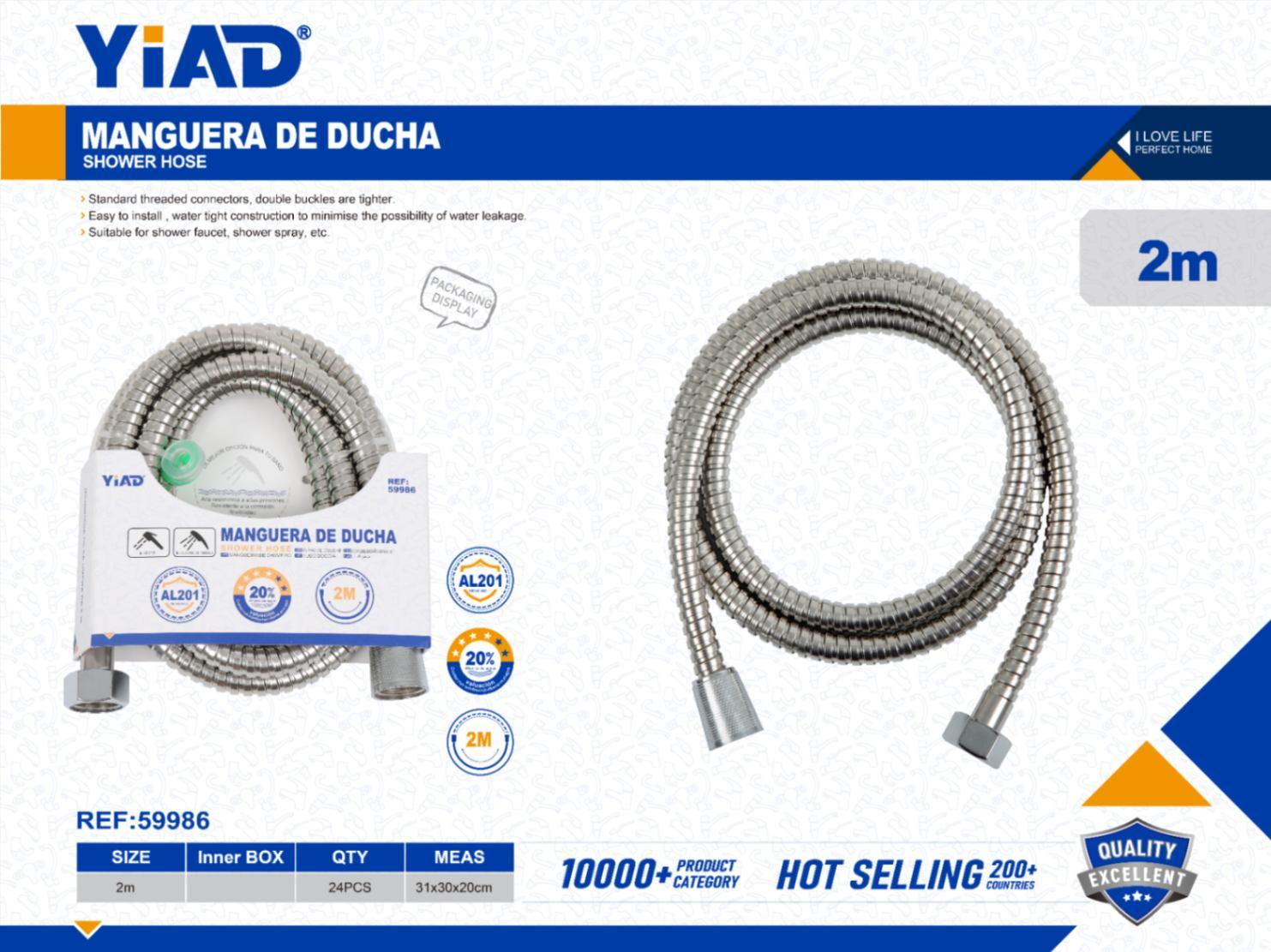 Mangueras de ducha, 2 m, modelo 59986
