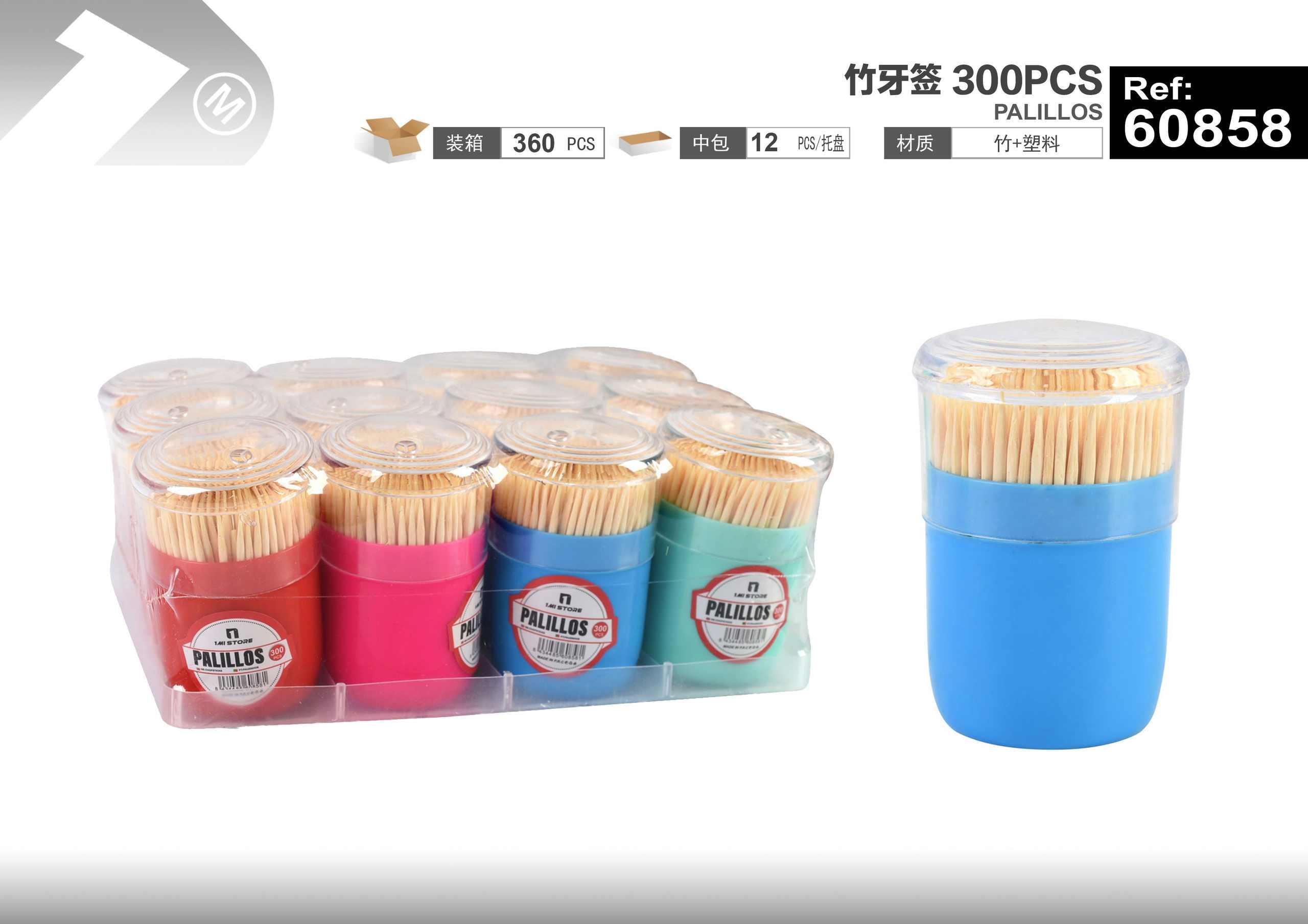 Palillos e hilo dental, 300 piezas, modelo 60858