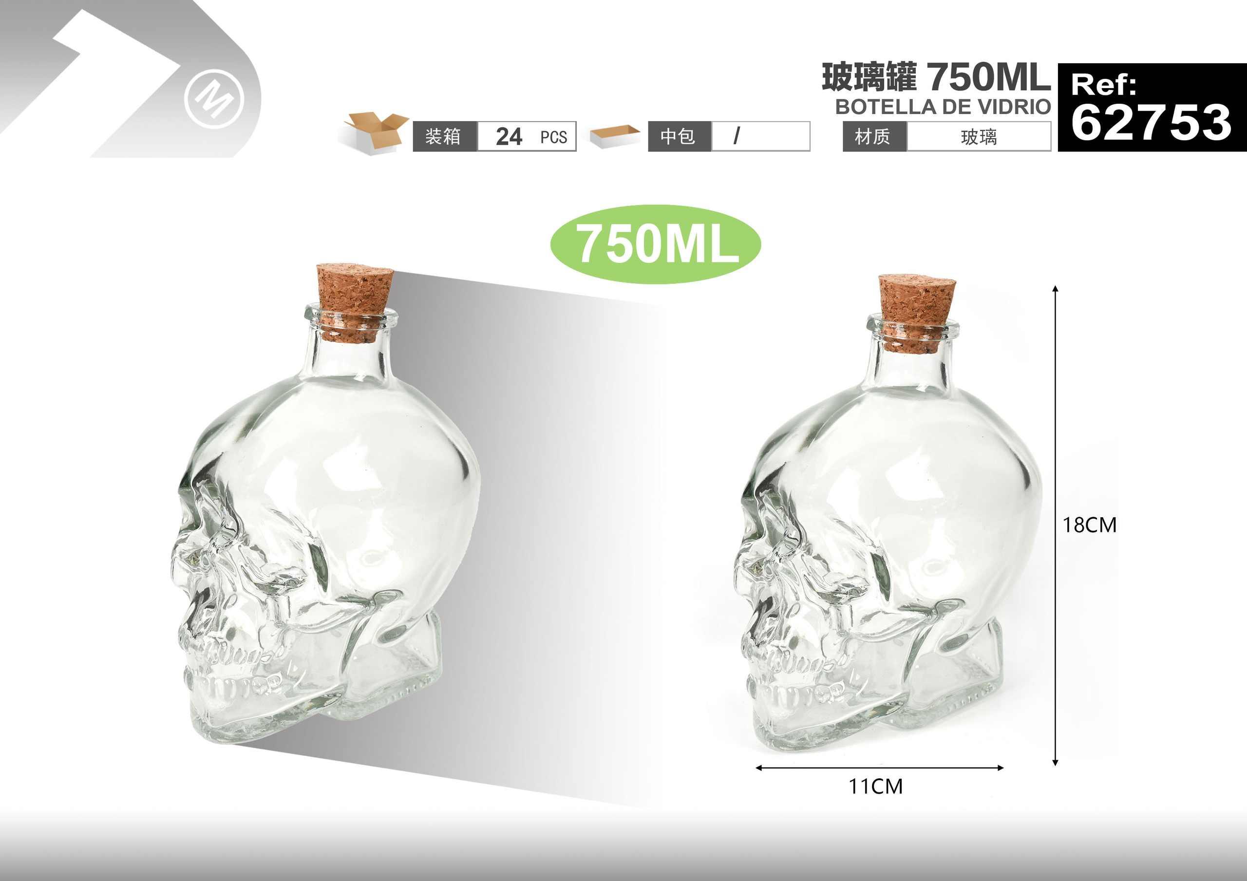Frasco hermético, 750 ml, ref. 62753