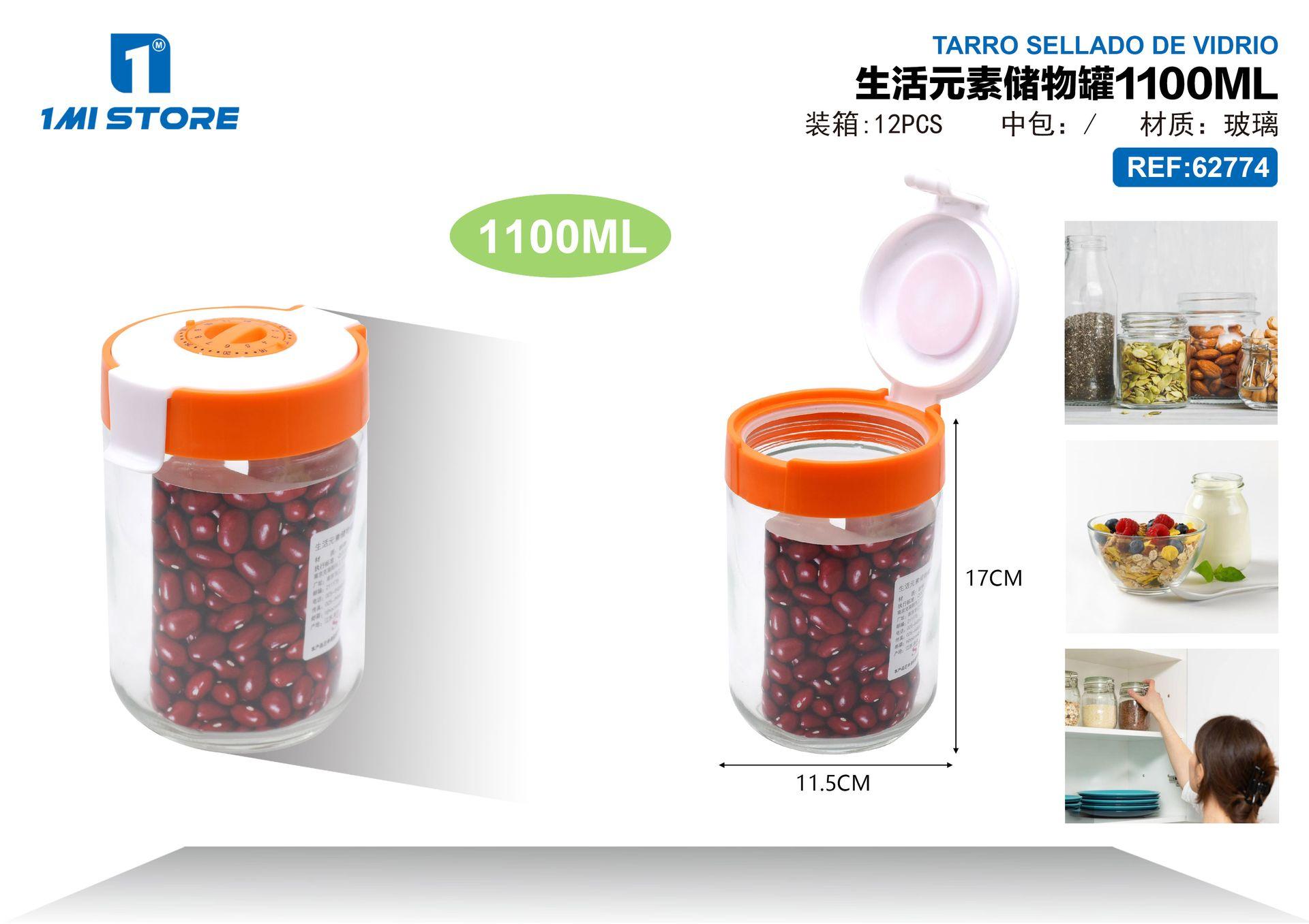 Frasco hermético, modelo H0260#, 1100 ml