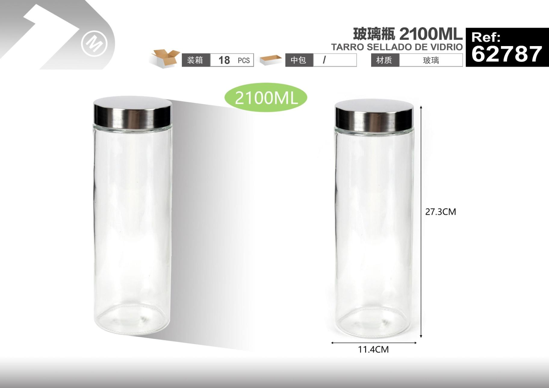 Frasco hermético, 2100 ml, ref. 62787