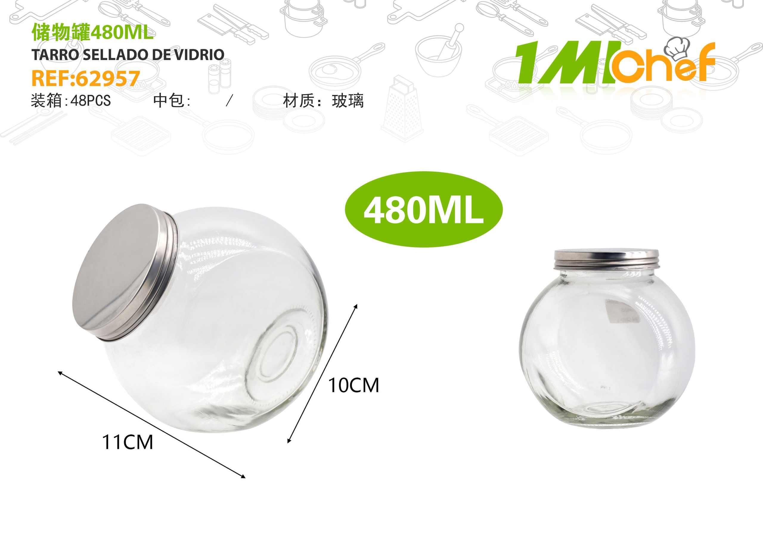 Frasco hermético, 500 ml, ref. 62957