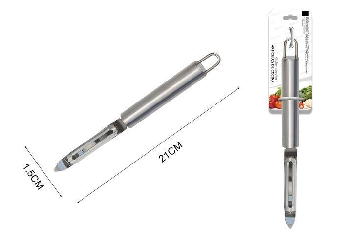 Utensilios de cocina con mango tubular redondo, 21 × 1,5 cm