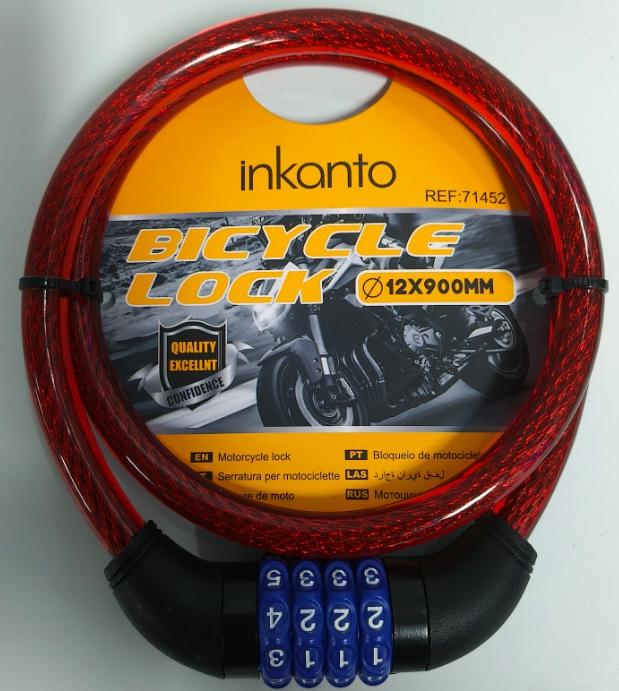 Cable de seguridad de acero trenzado, 12 × 900 mm