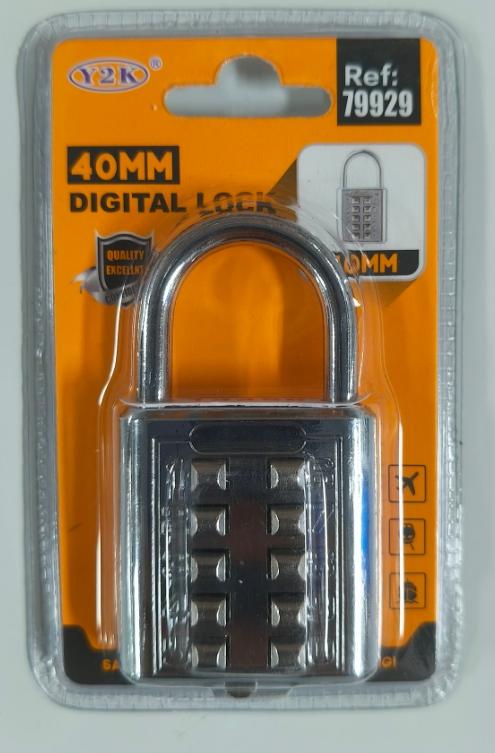 Candado de combinación, 40 mm, ref. 79929
