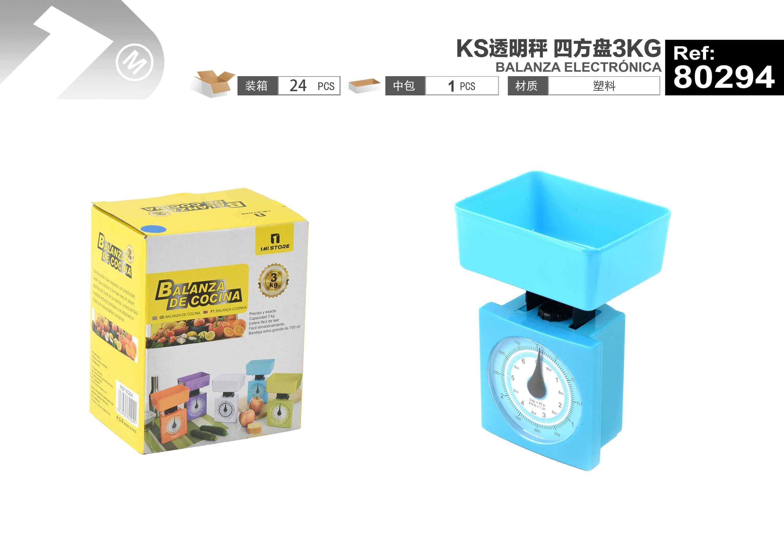 balanzas electronicas, 3 kg, color transparente