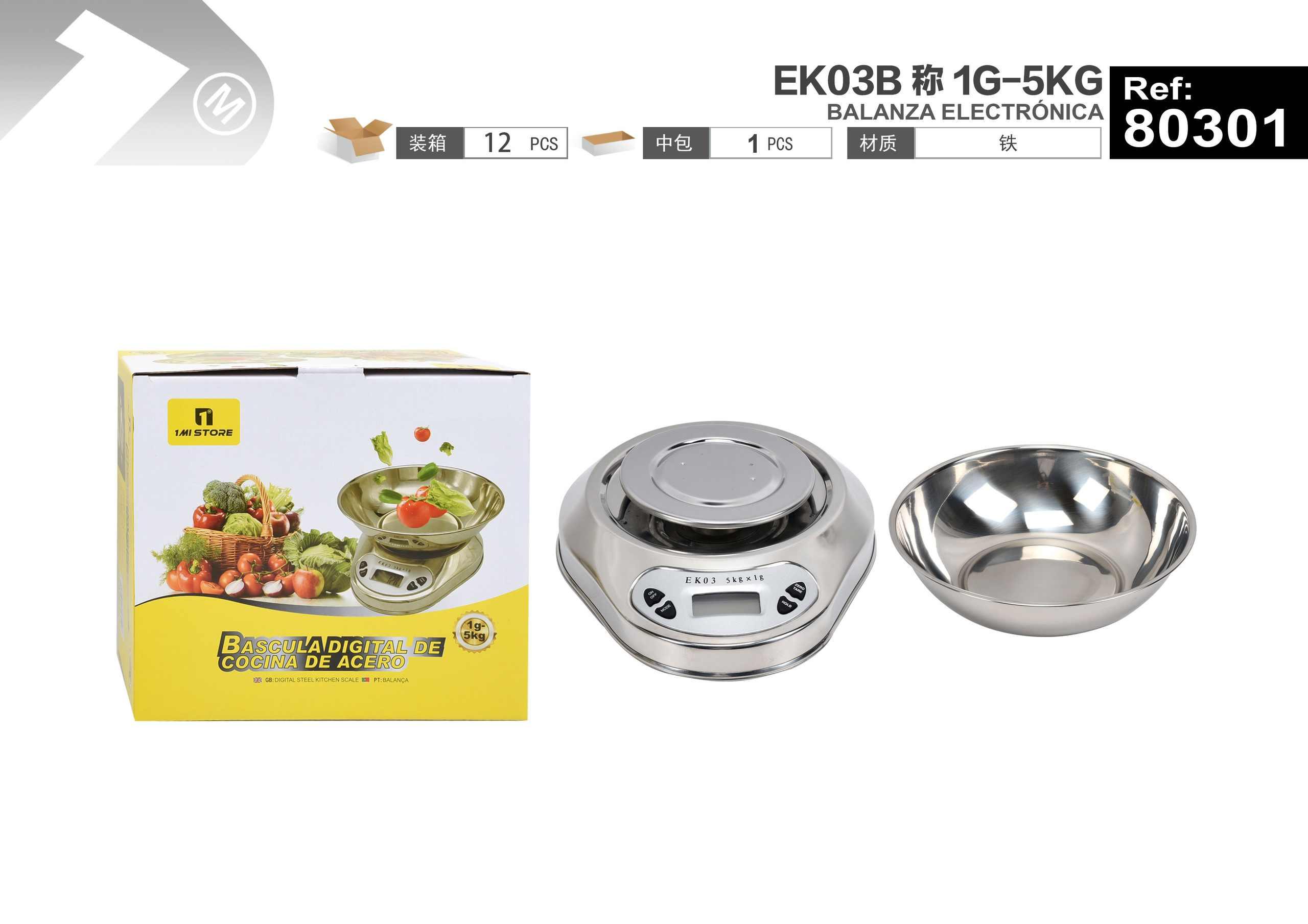 balanzas electronicas, modelo EK03B, modelo 1G-5KG, 1 g, 5 kg