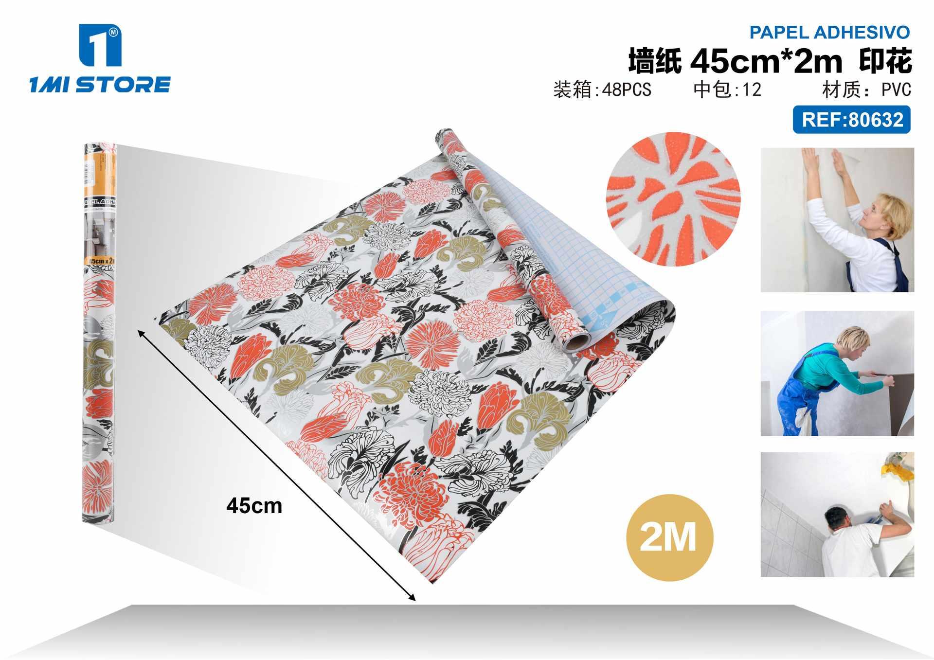 Papel tapiz decorativo, 45 cm, 2 m, modelo 80632