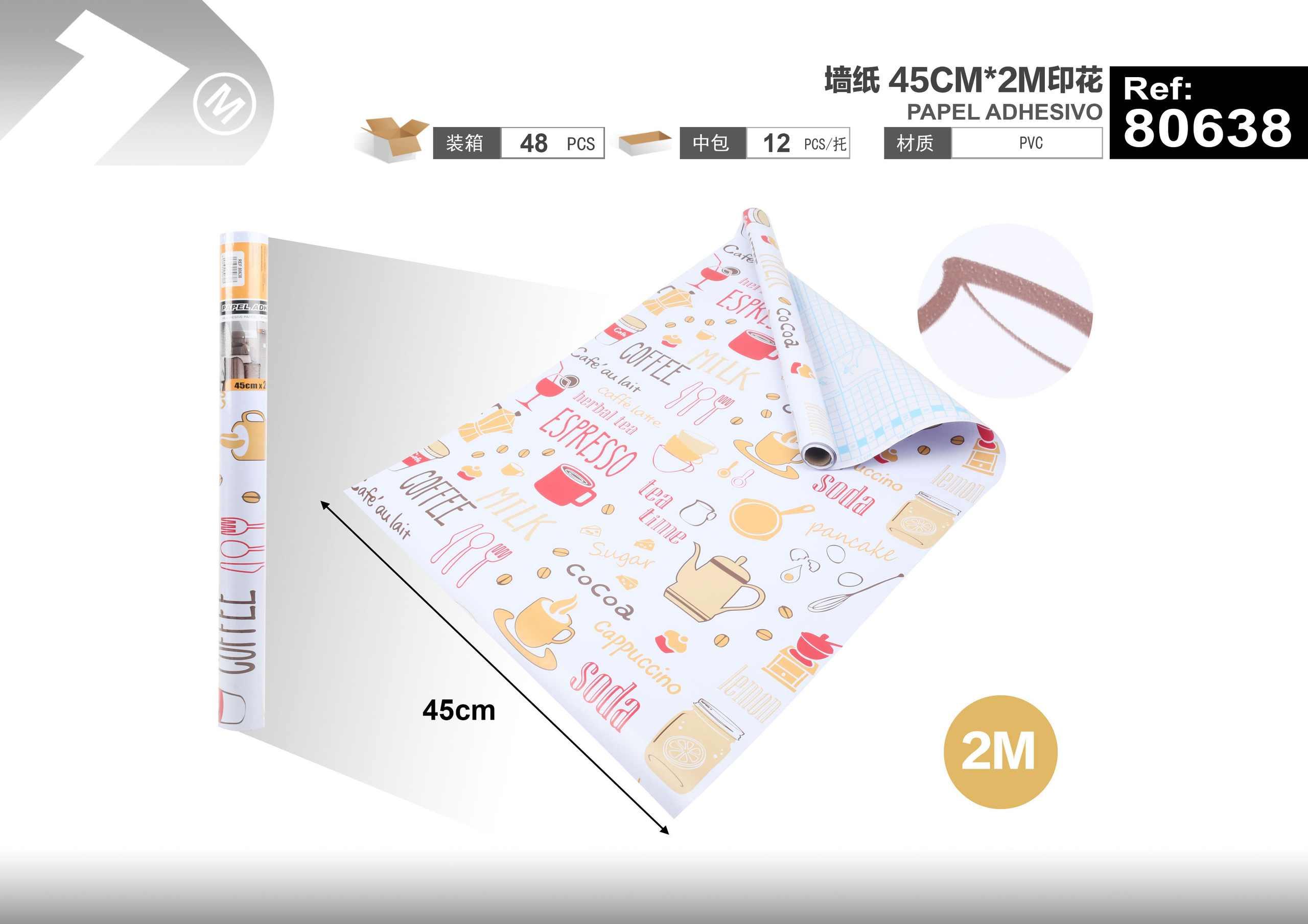 Papel tapiz decorativo, 45 cm, 2 m, modelo 80638
