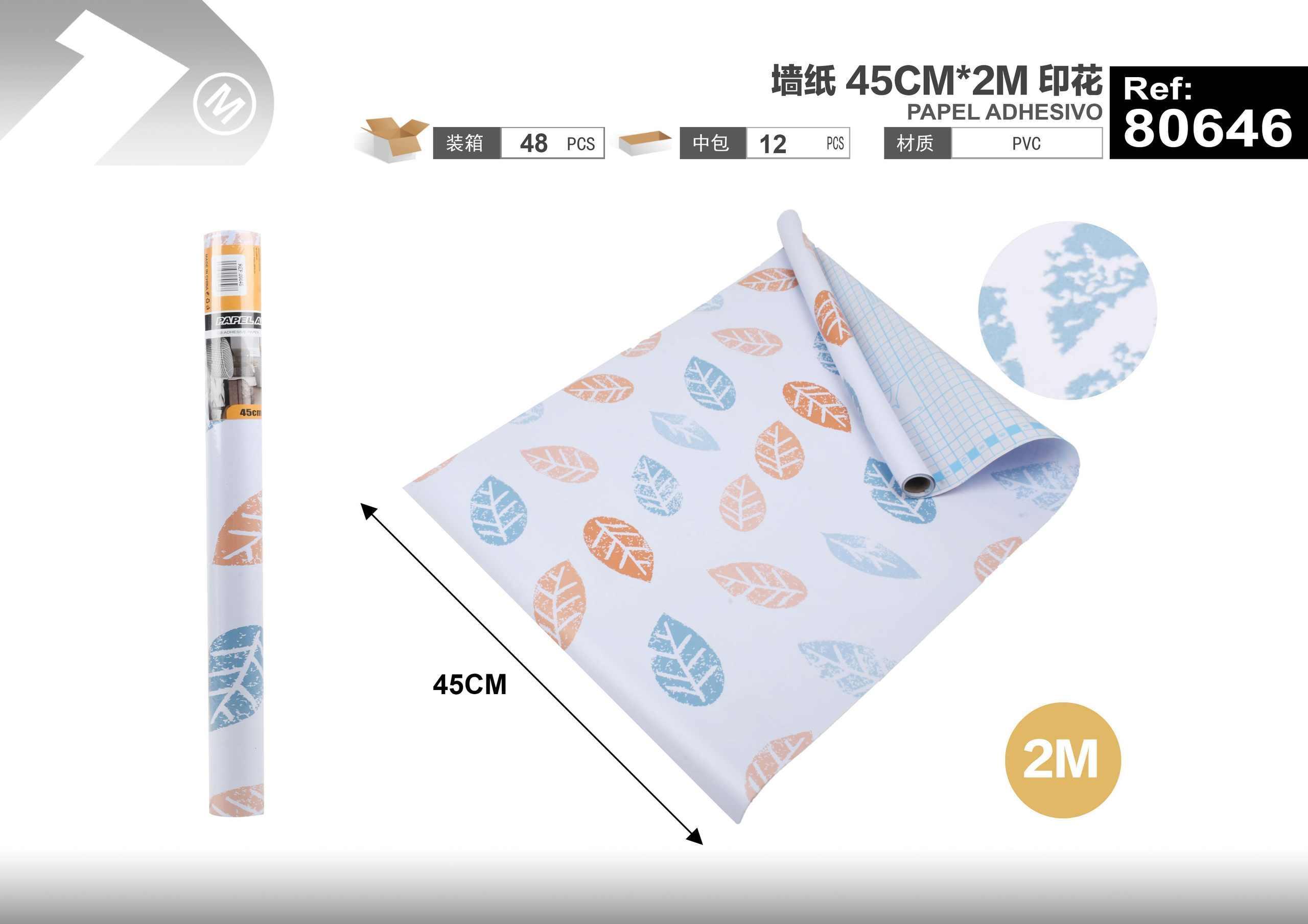 Papel tapiz decorativo, 45 cm, 2 m, modelo 80646