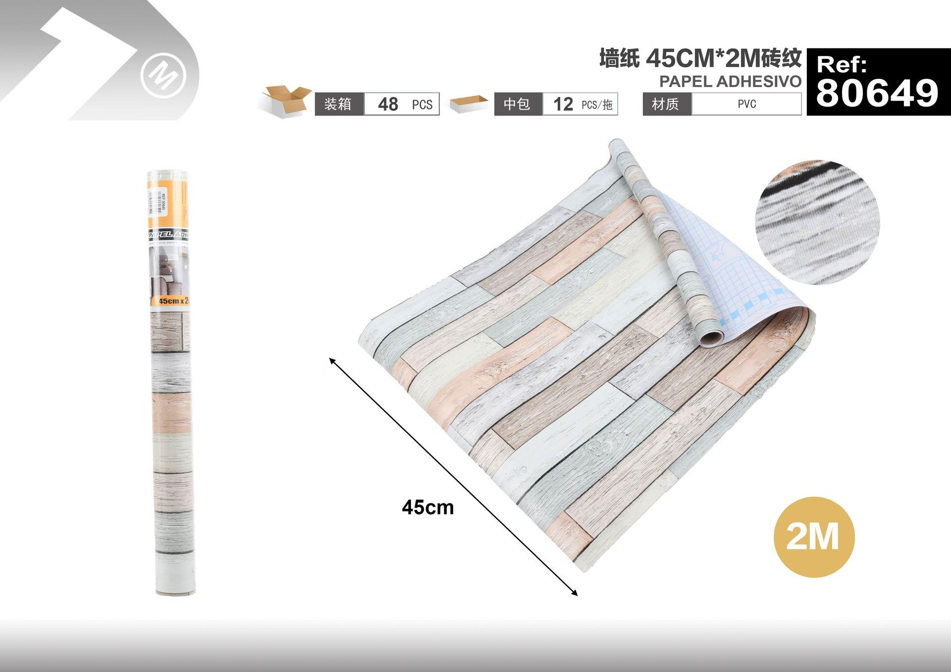 Papel tapiz decorativo, 45 cm, 2 m, modelo 80649