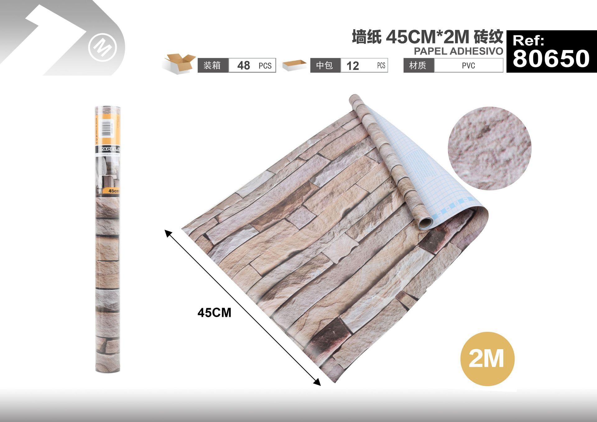 Papel tapiz decorativo, 45 cm, 2 m, modelo 80650