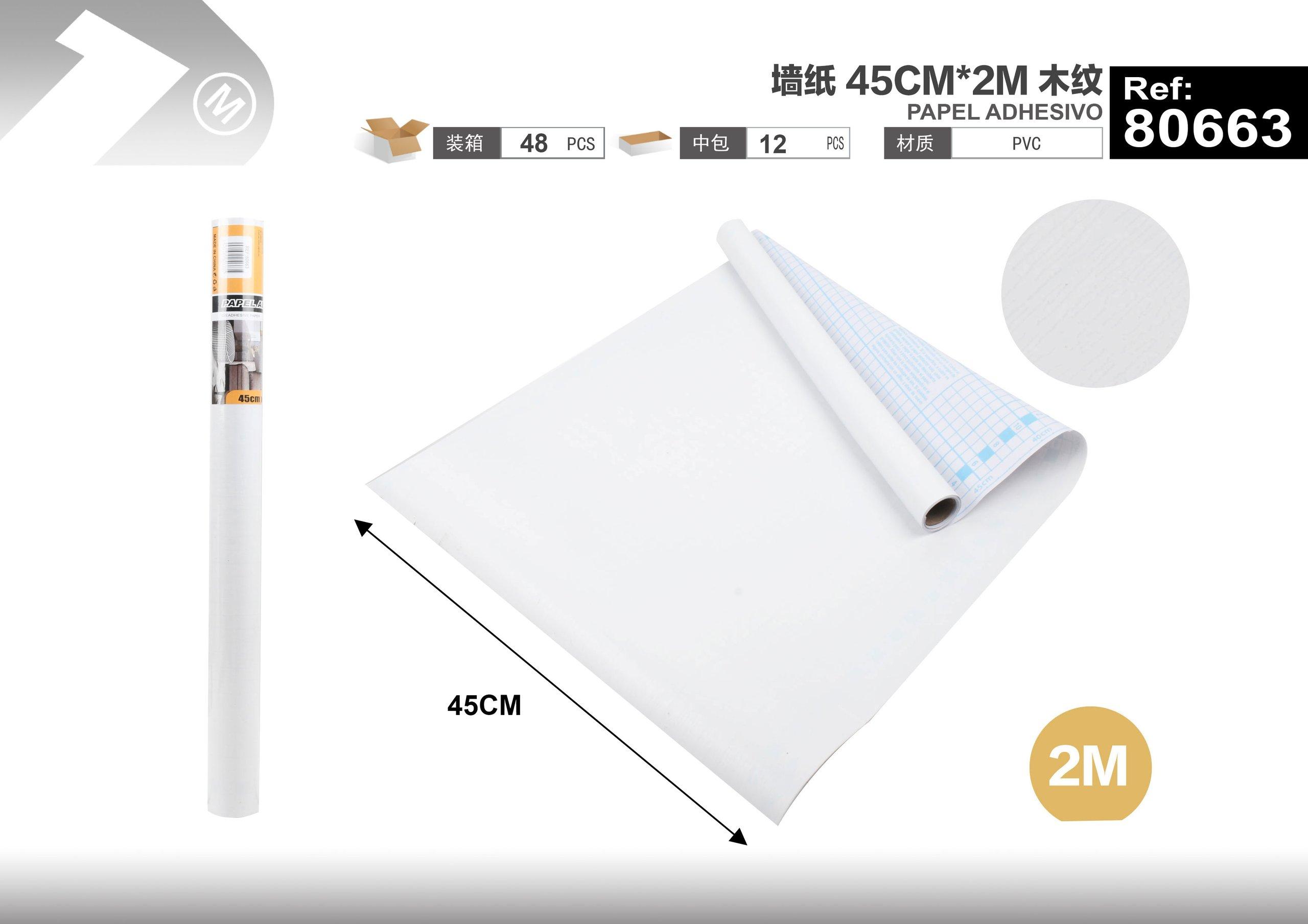 Papel tapiz decorativo, 45 cm, 2 m, modelo 80663