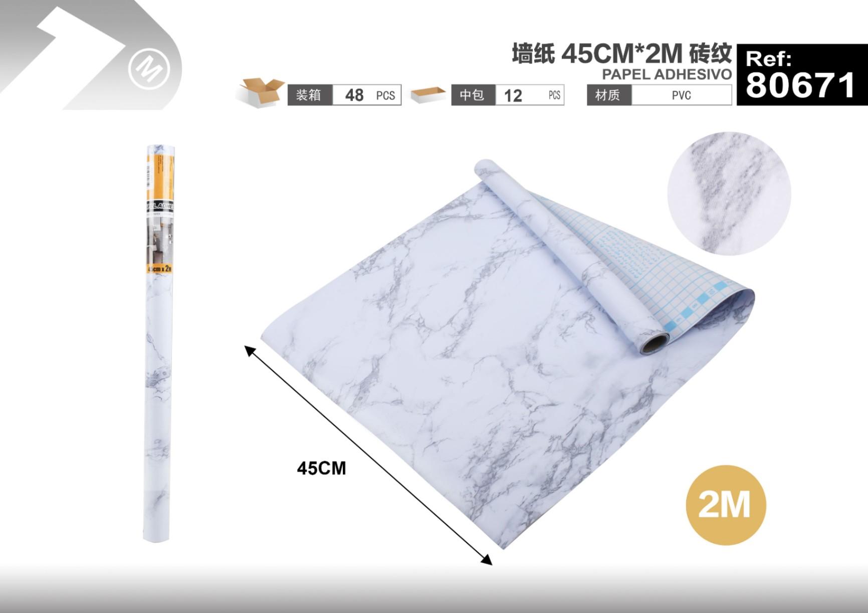 Papel tapiz decorativo, 45 cm, 2 m, modelo 80671